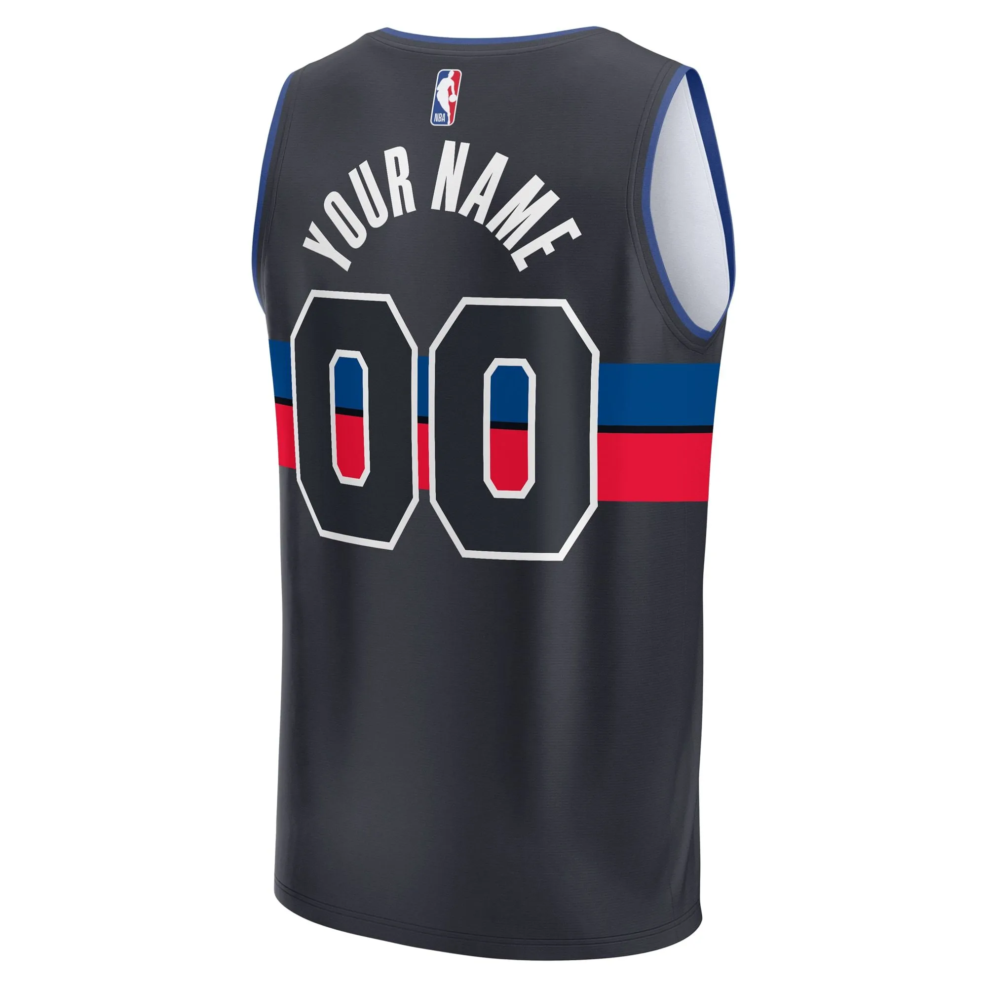 Detroit Pistons Fanatics Branded Fast Break Custom Jersey - Charcoal - Statement Edition