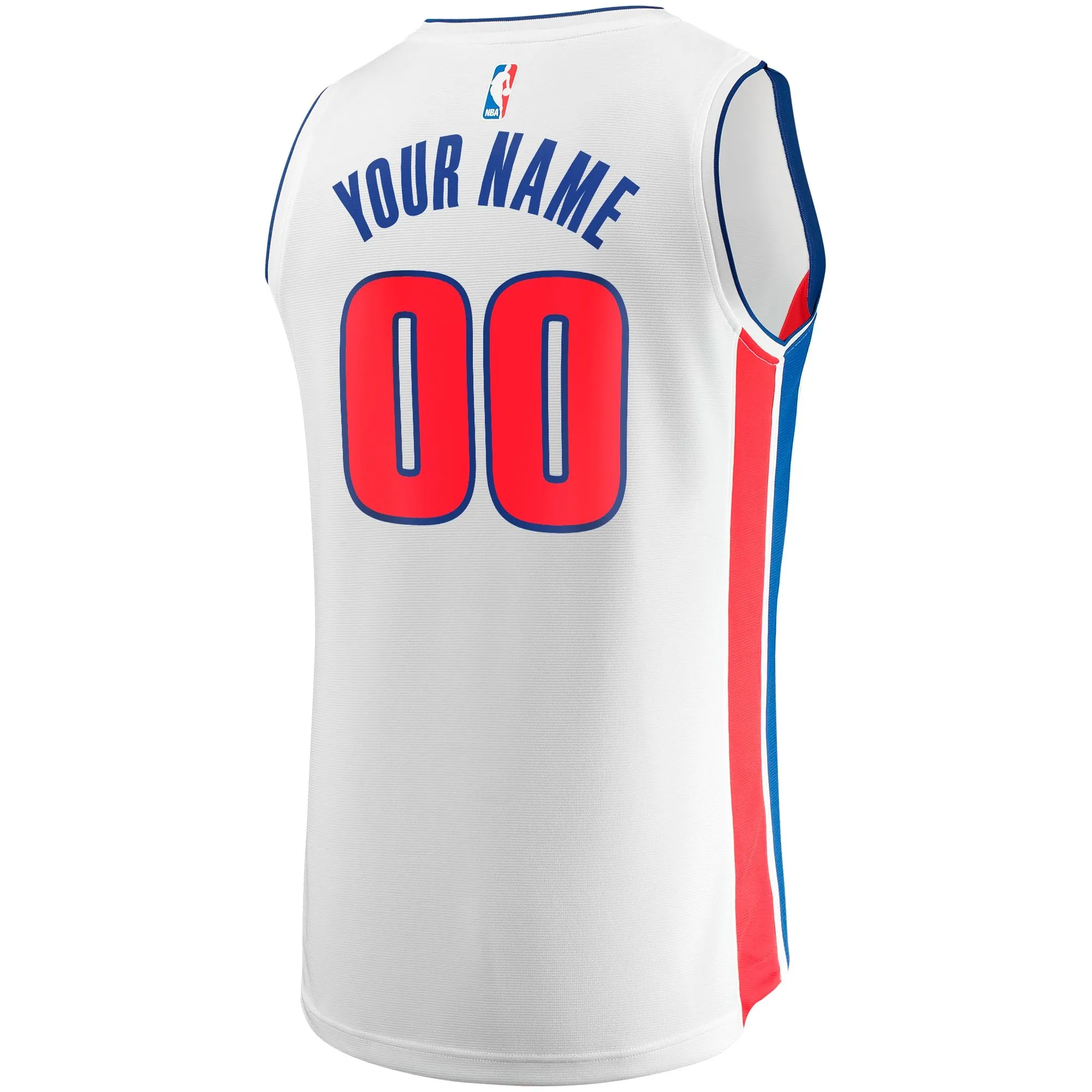 Detroit Pistons Fanatics Branded Youth Fast Break Replica Custom Jersey - Association Edition - White