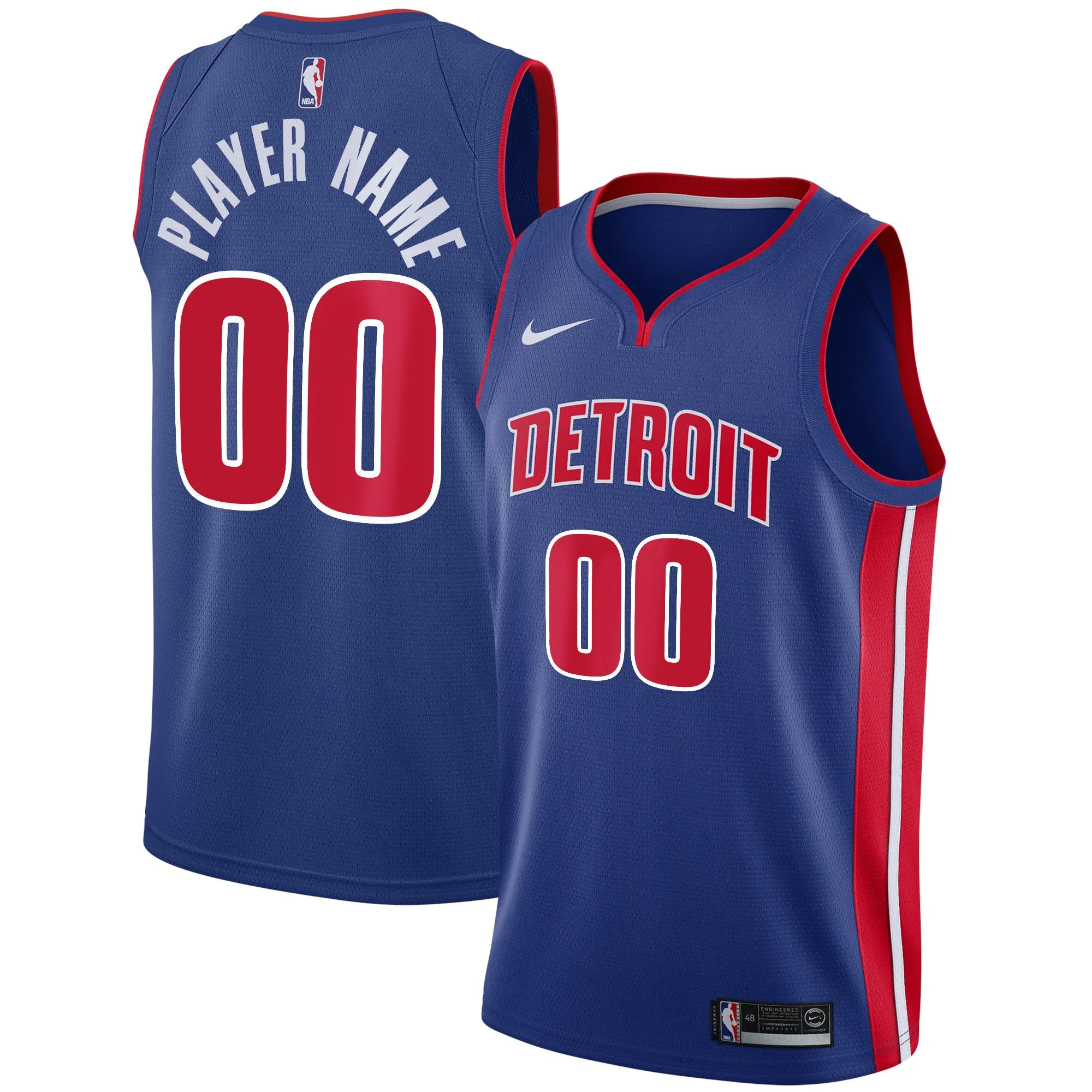 Detroit Pistons  Swingman Custom Jersey Blue - Icon Edition