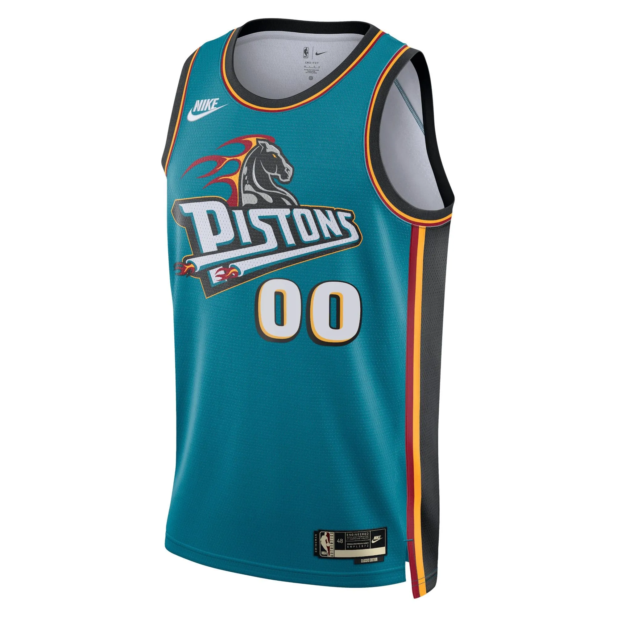 Detroit Pistons  Unisex 2022/23 Custom Swingman Jersey - Classic Edition - Teal