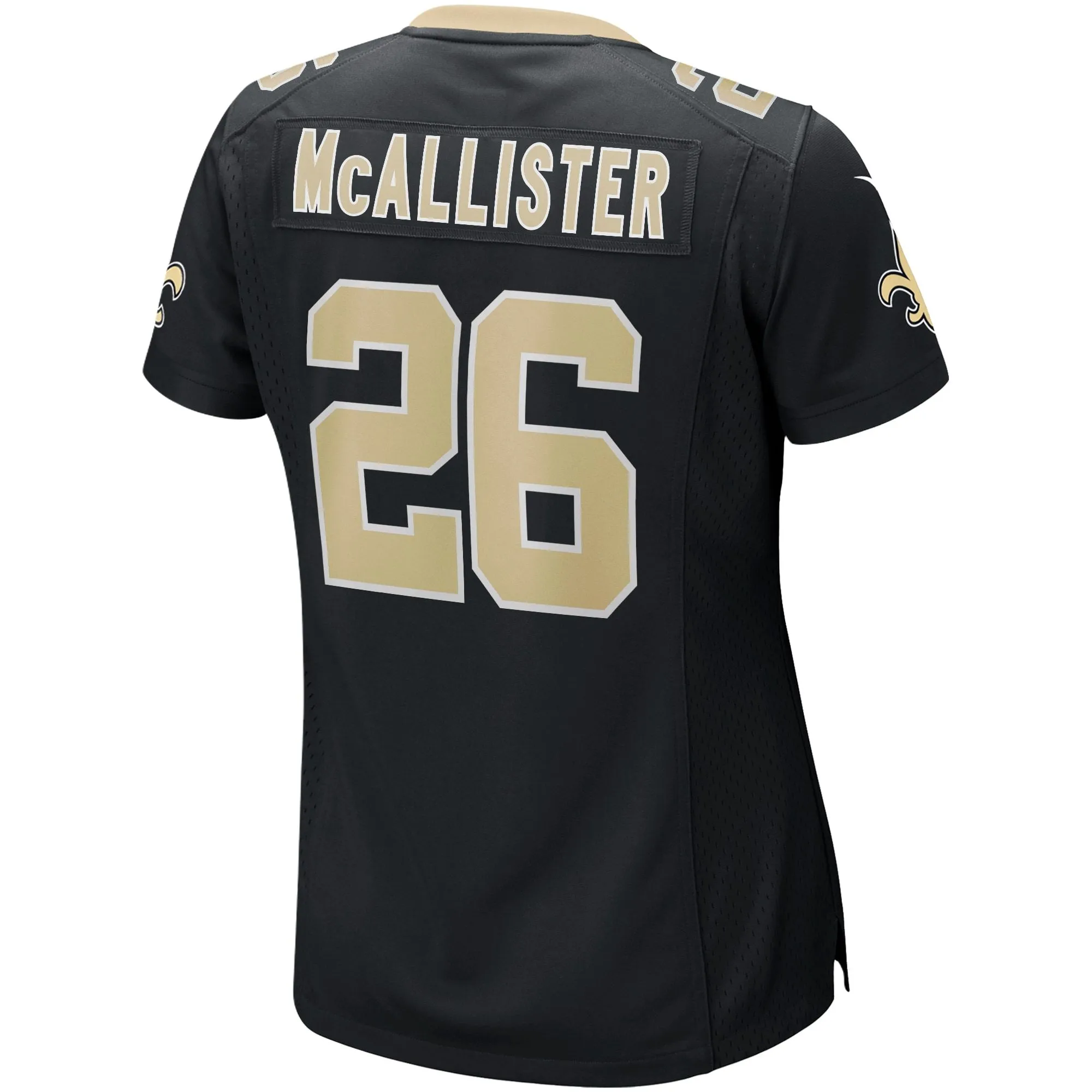 Deuce McAllister New Orleans Saints  Women's Game Retired Player Jersey - Black