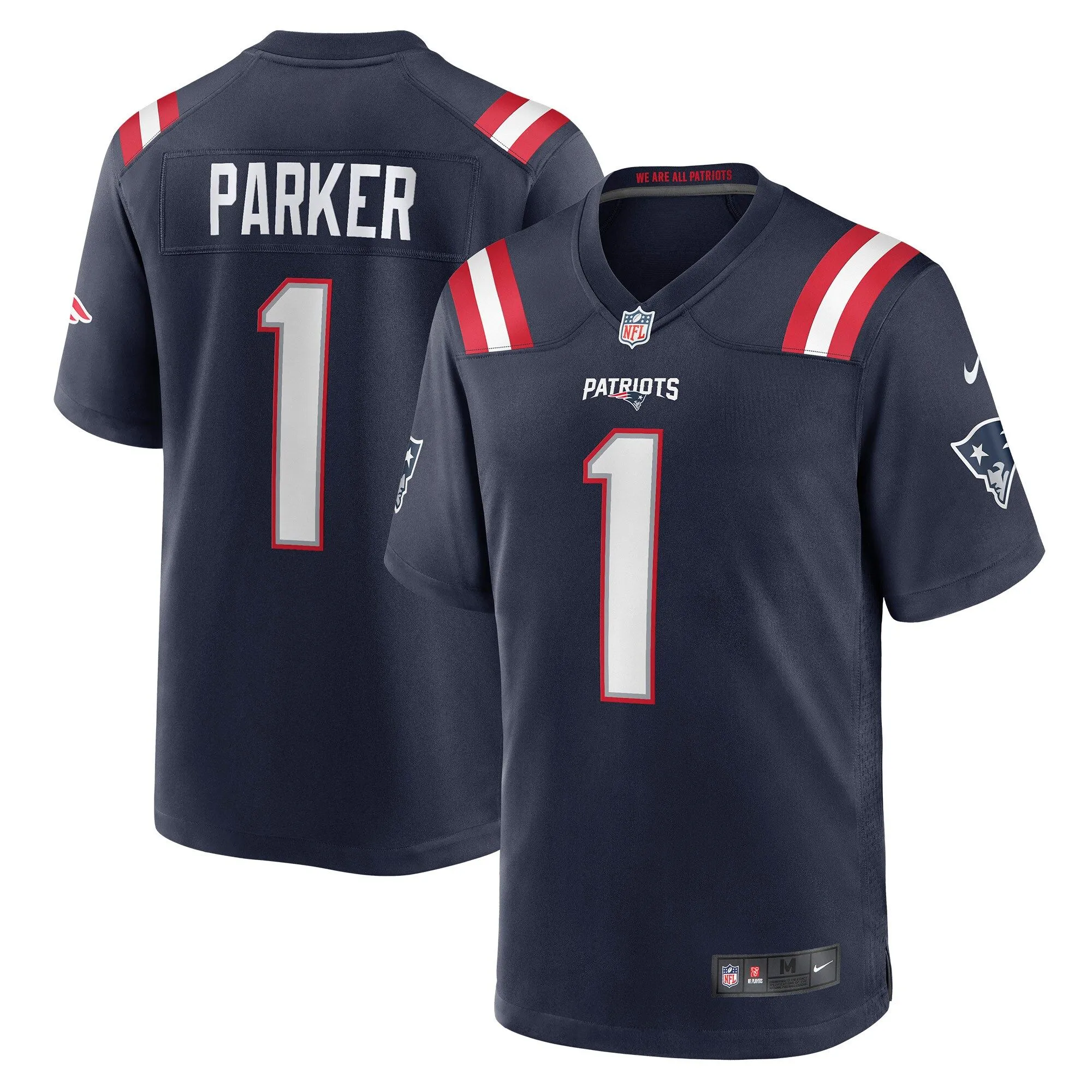 DeVante Parker New England Patriots  Game Jersey - Navy