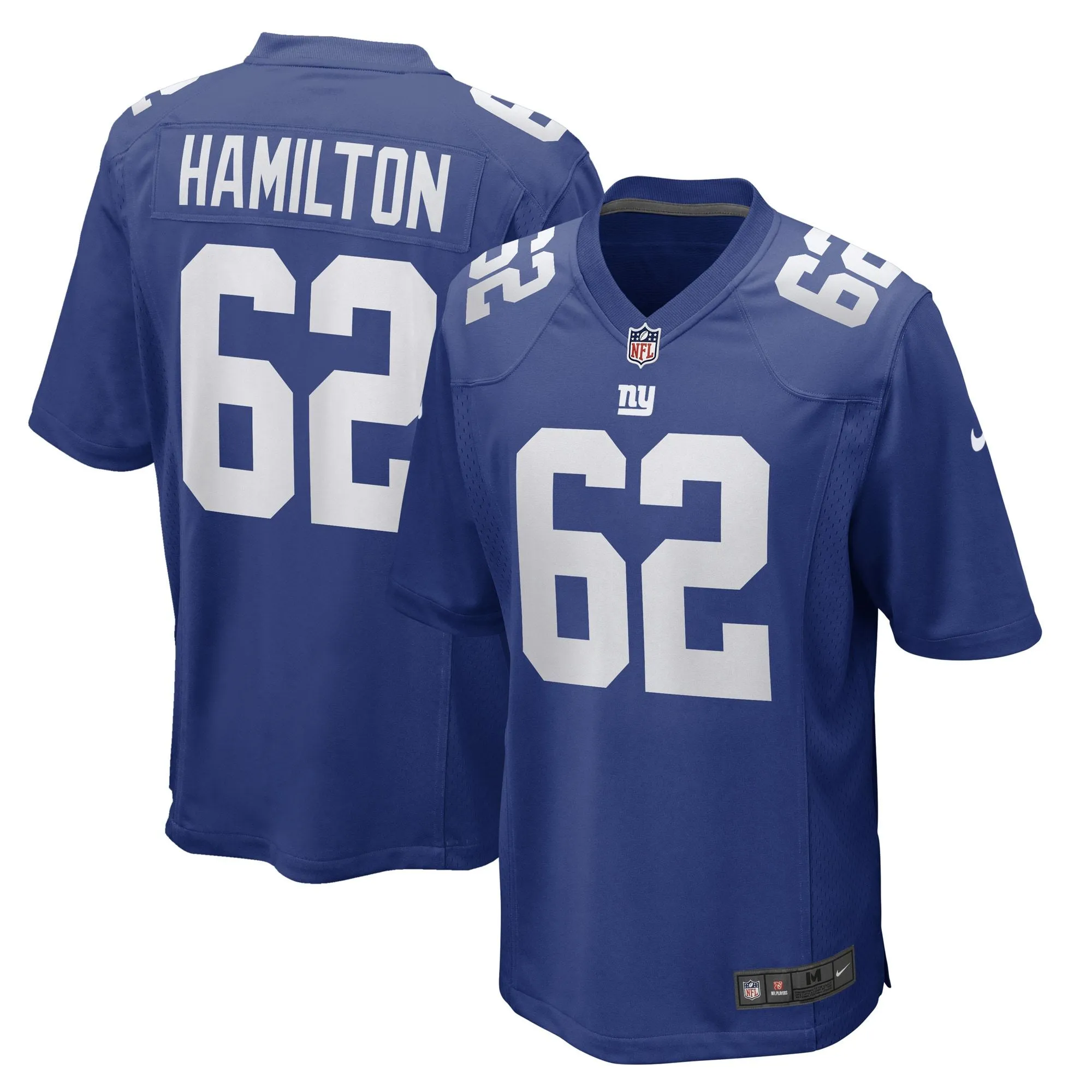 Devery Hamilton New York Giants  Game Player Jersey - Royal