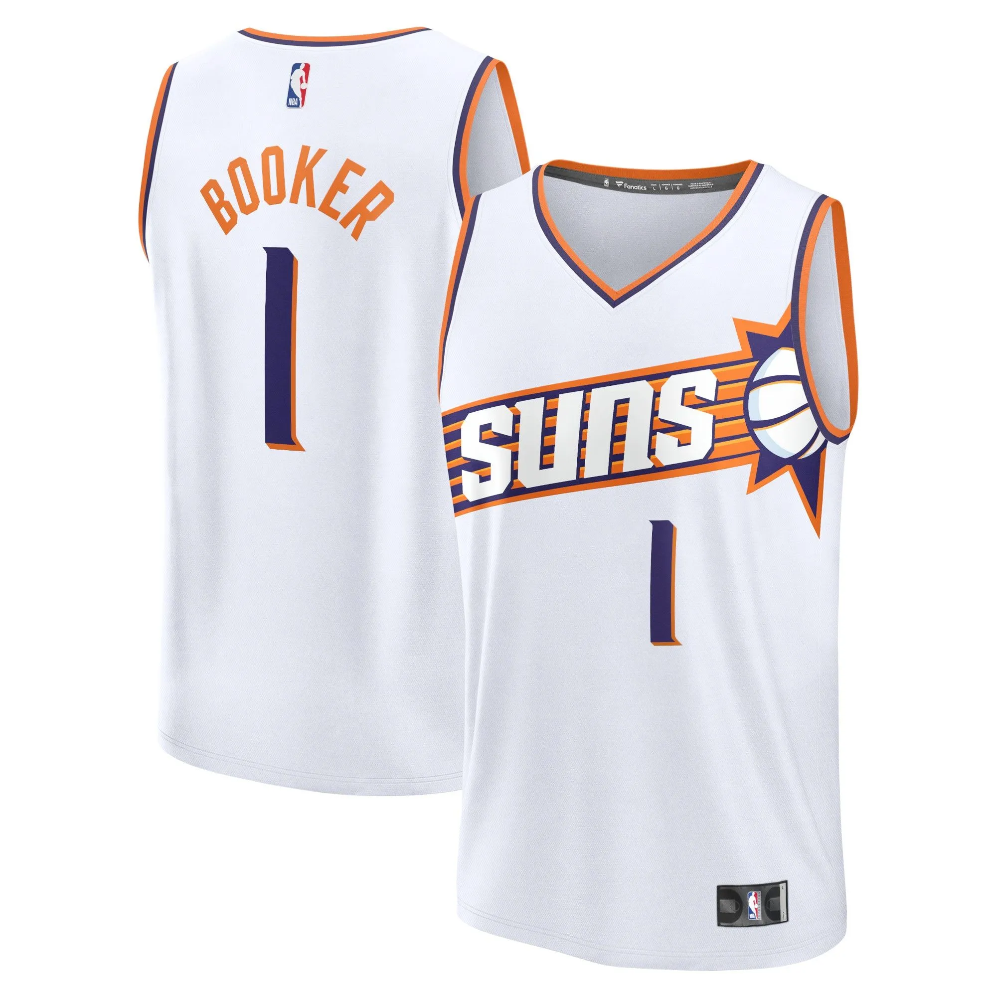 Devin Booker Phoenix Suns Fanatics Branded Fast Break Replica Player Jersey - Association Edition - White