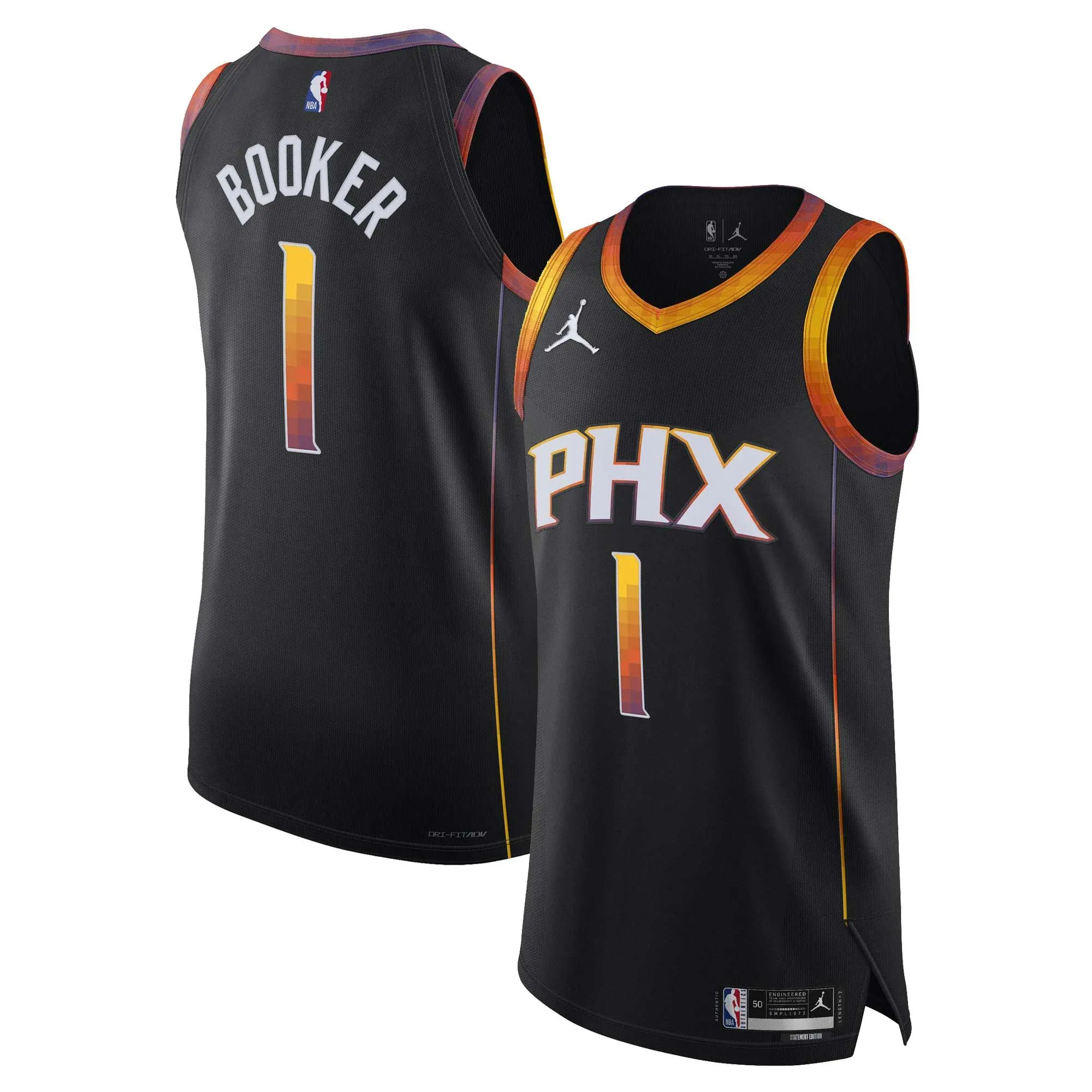 Devin Booker Phoenix Suns Jordan Brand  Player Jersey - Statement Edition - Black