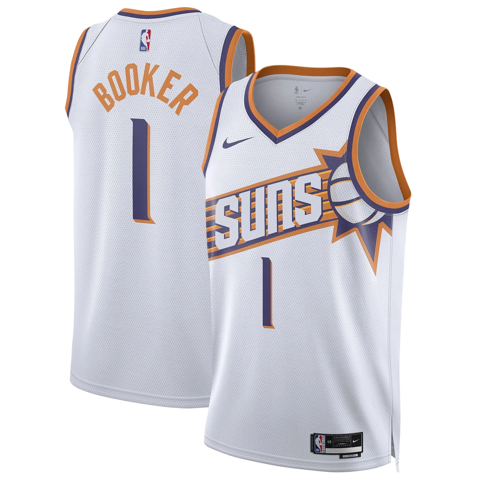 Devin Booker Phoenix Suns  Unisex Swingman Jersey - Association Edition - White