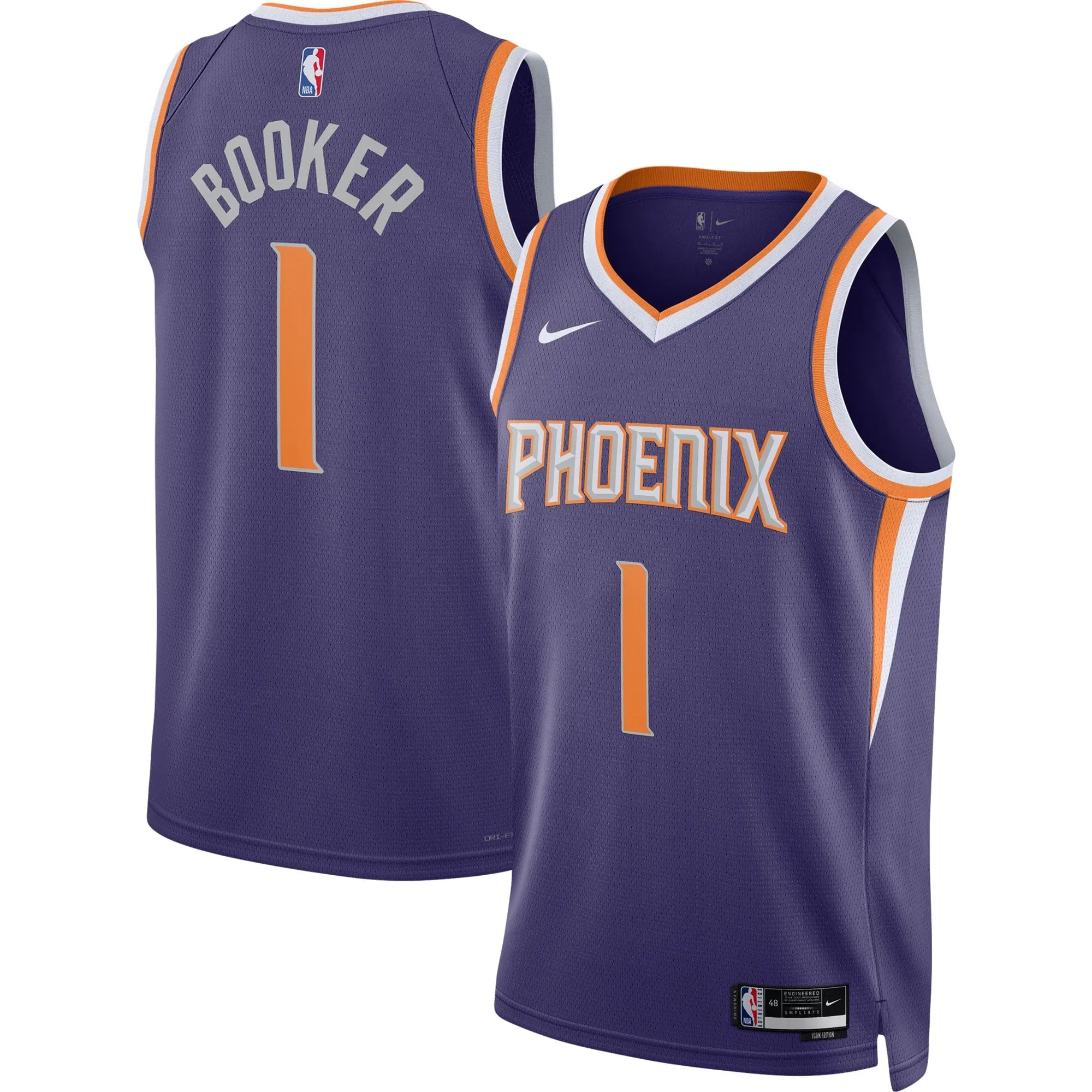 Devin Booker Phoenix Suns  Unisex Swingman Jersey - Icon Edition - Purple