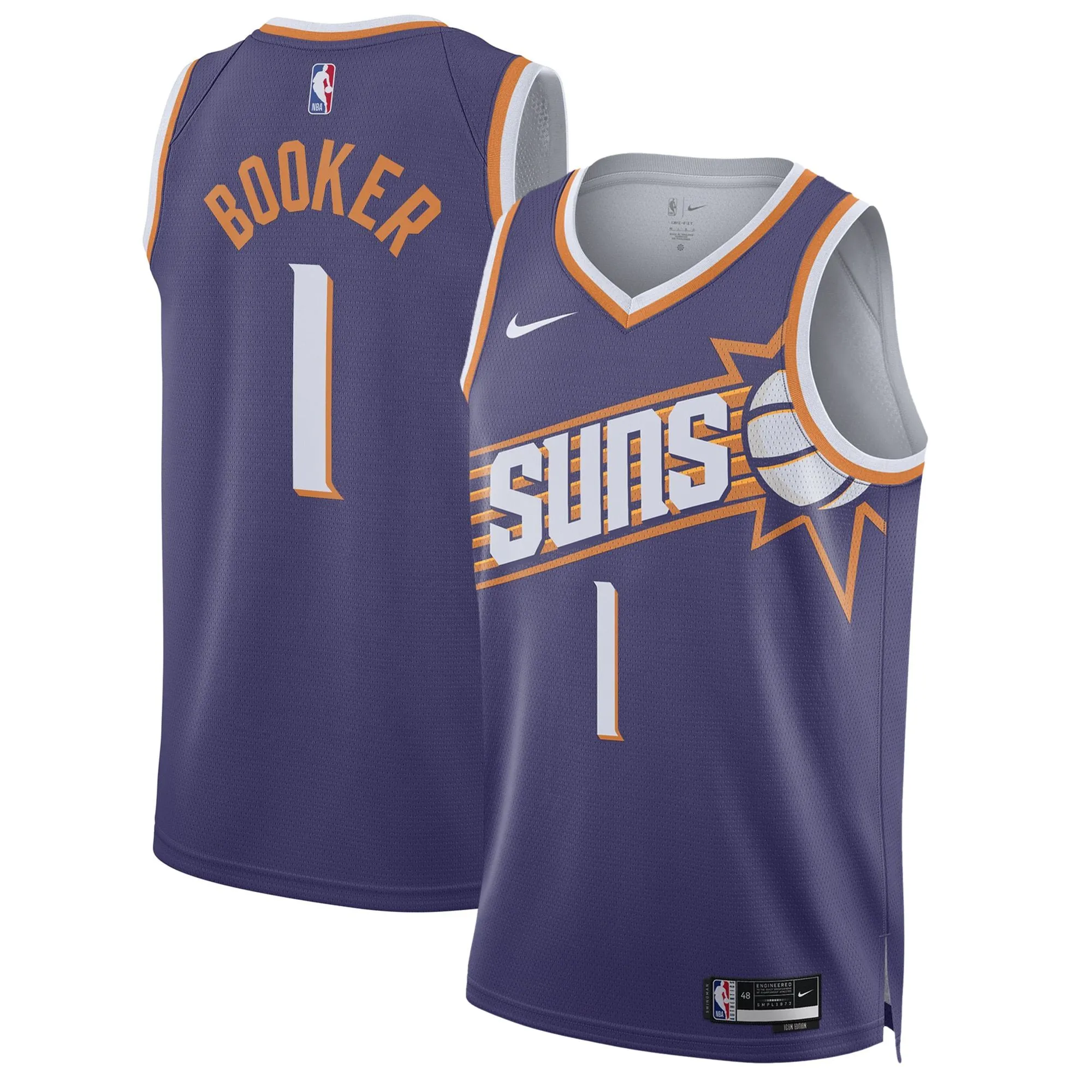 Devin Booker Phoenix Suns  Unisex Swingman Jersey - Icon Edition - Purple