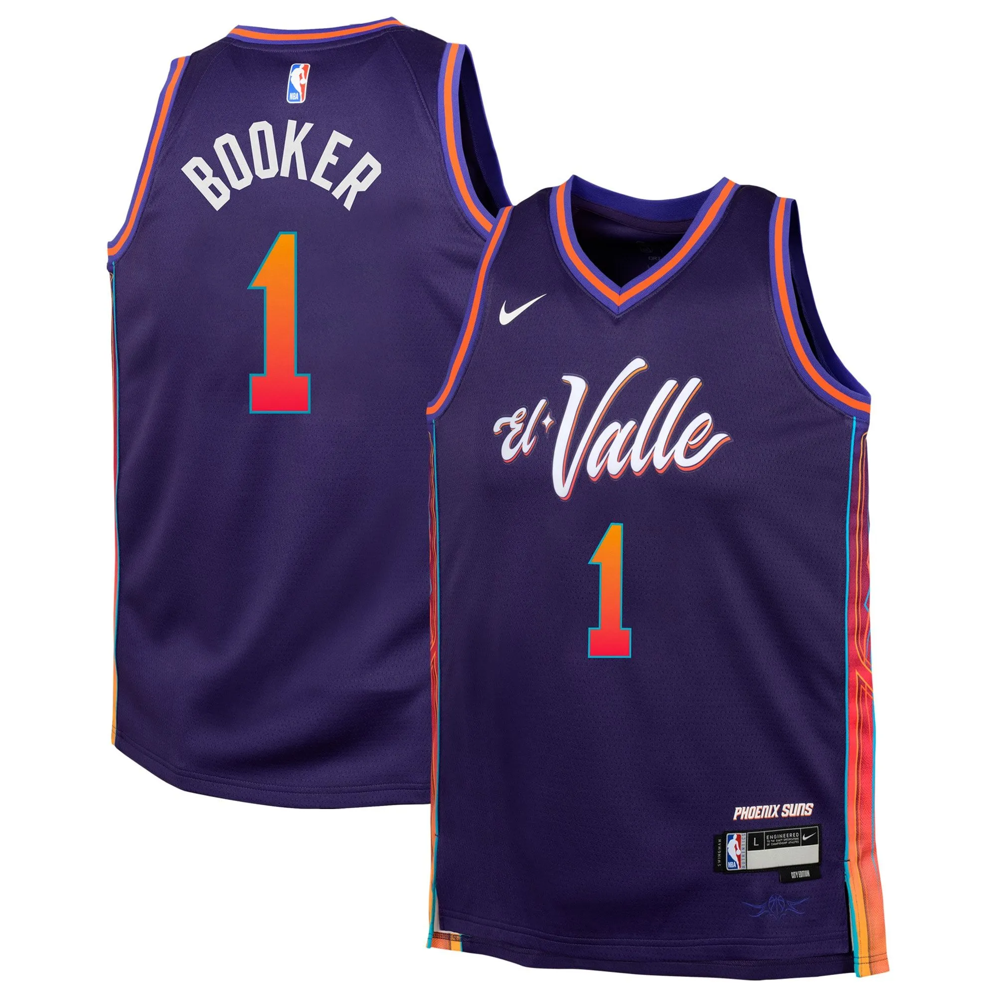 Devin Booker Phoenix Suns  Youth  Swingman Replica Jersey - City Edition - Purple