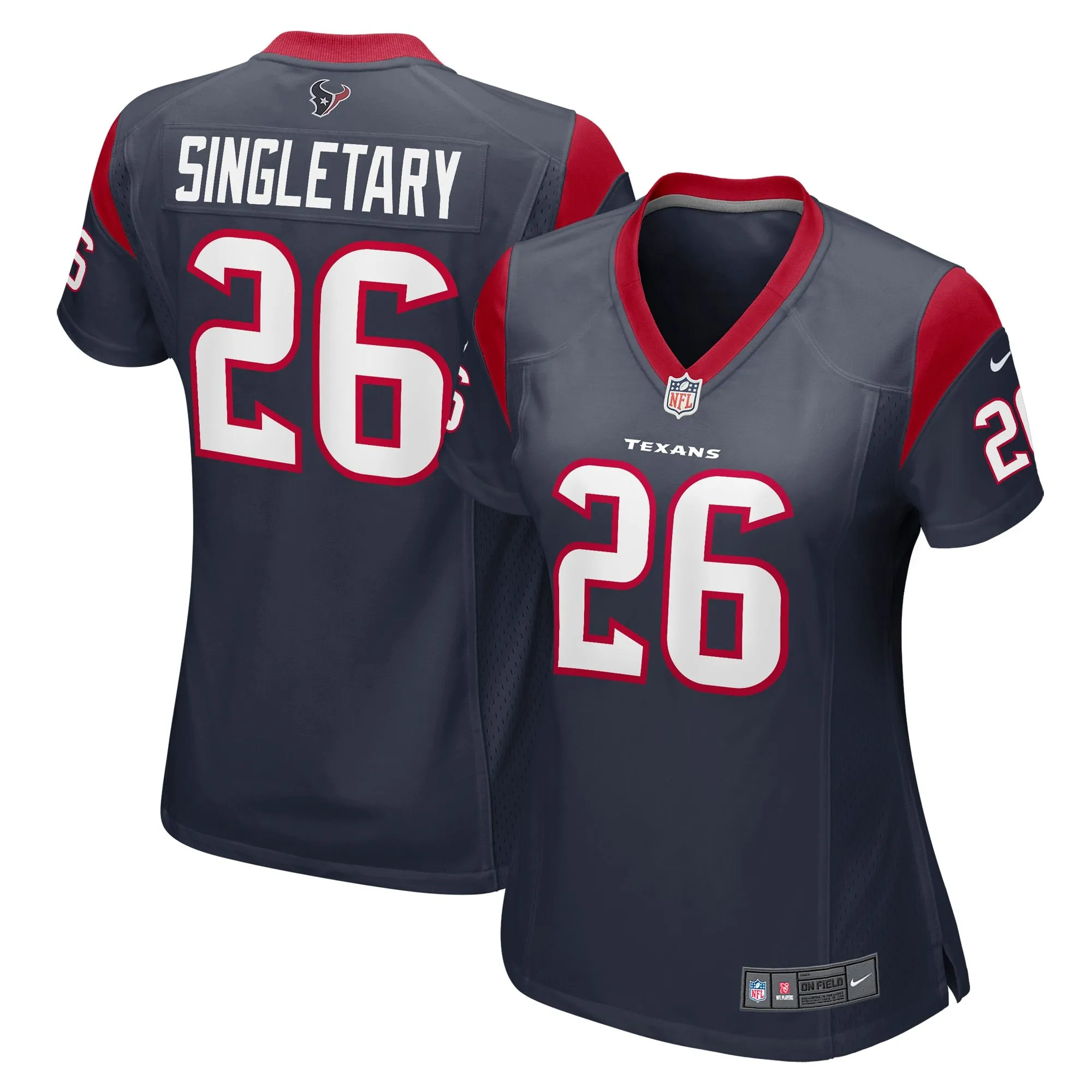 Devin Singletary Houston Texans  Women's Team Game Jersey - Navy