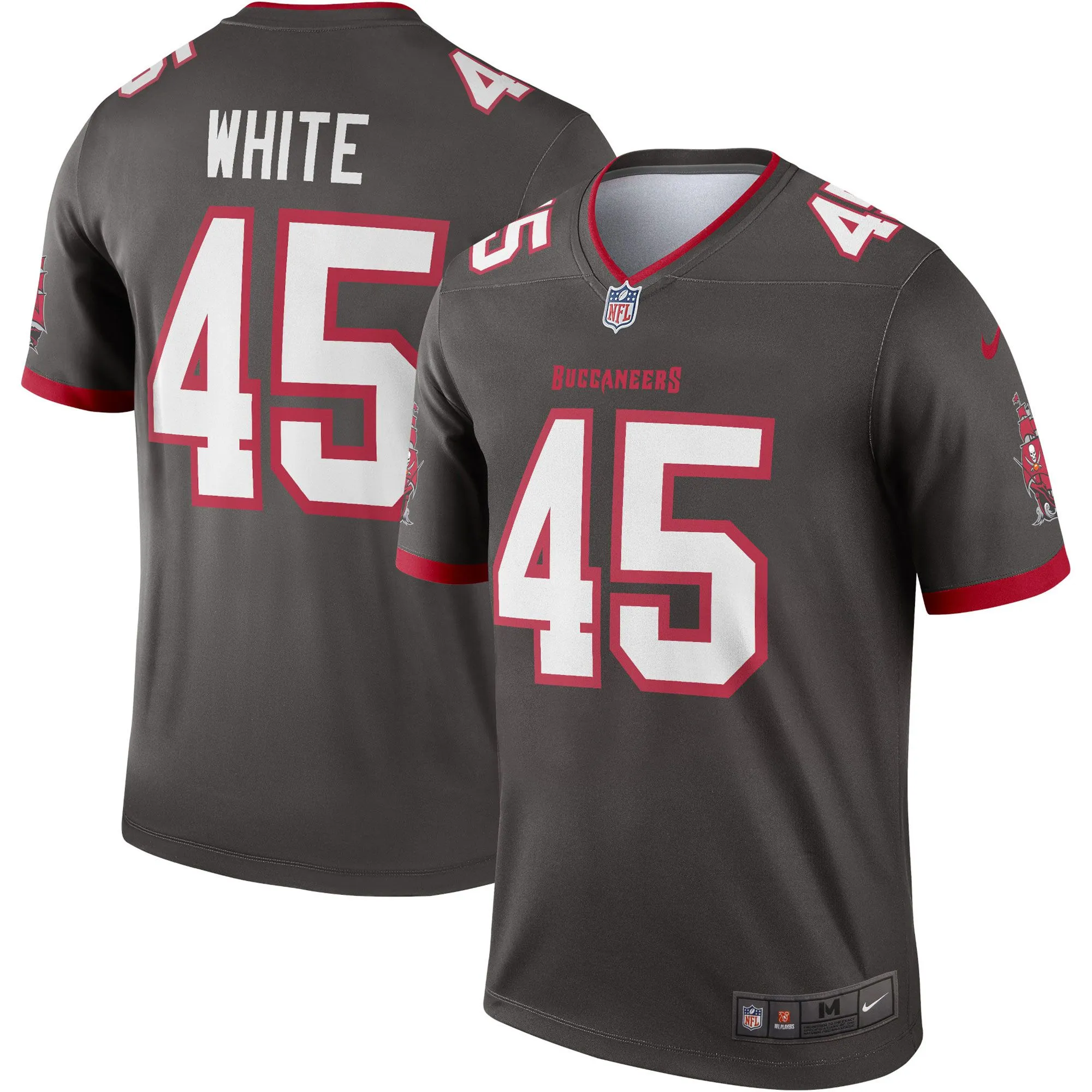 Devin White Tampa Bay Buccaneers  Alternate Legend Jersey - Pewter