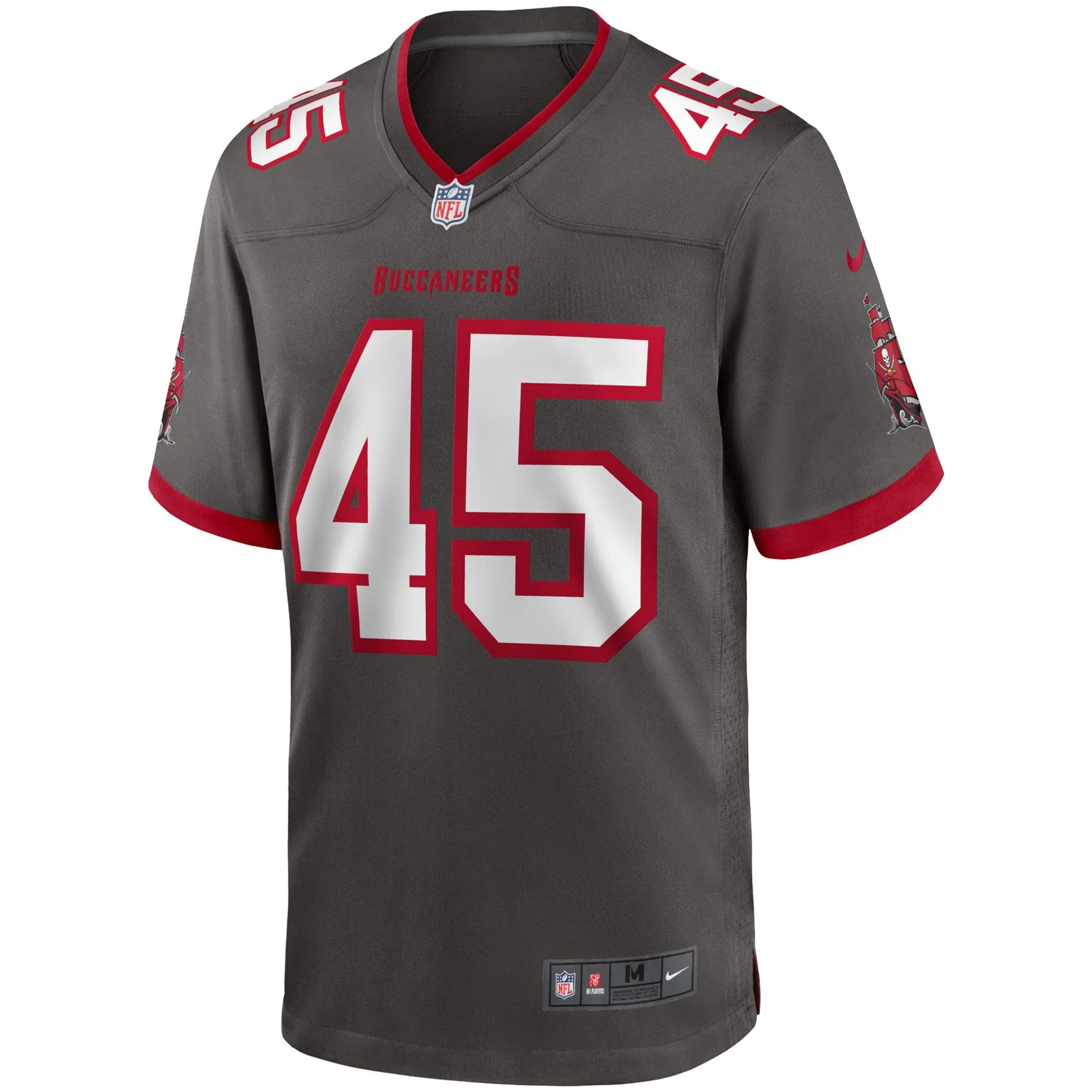 Devin White Tampa Bay Buccaneers  Game Jersey - Pewter