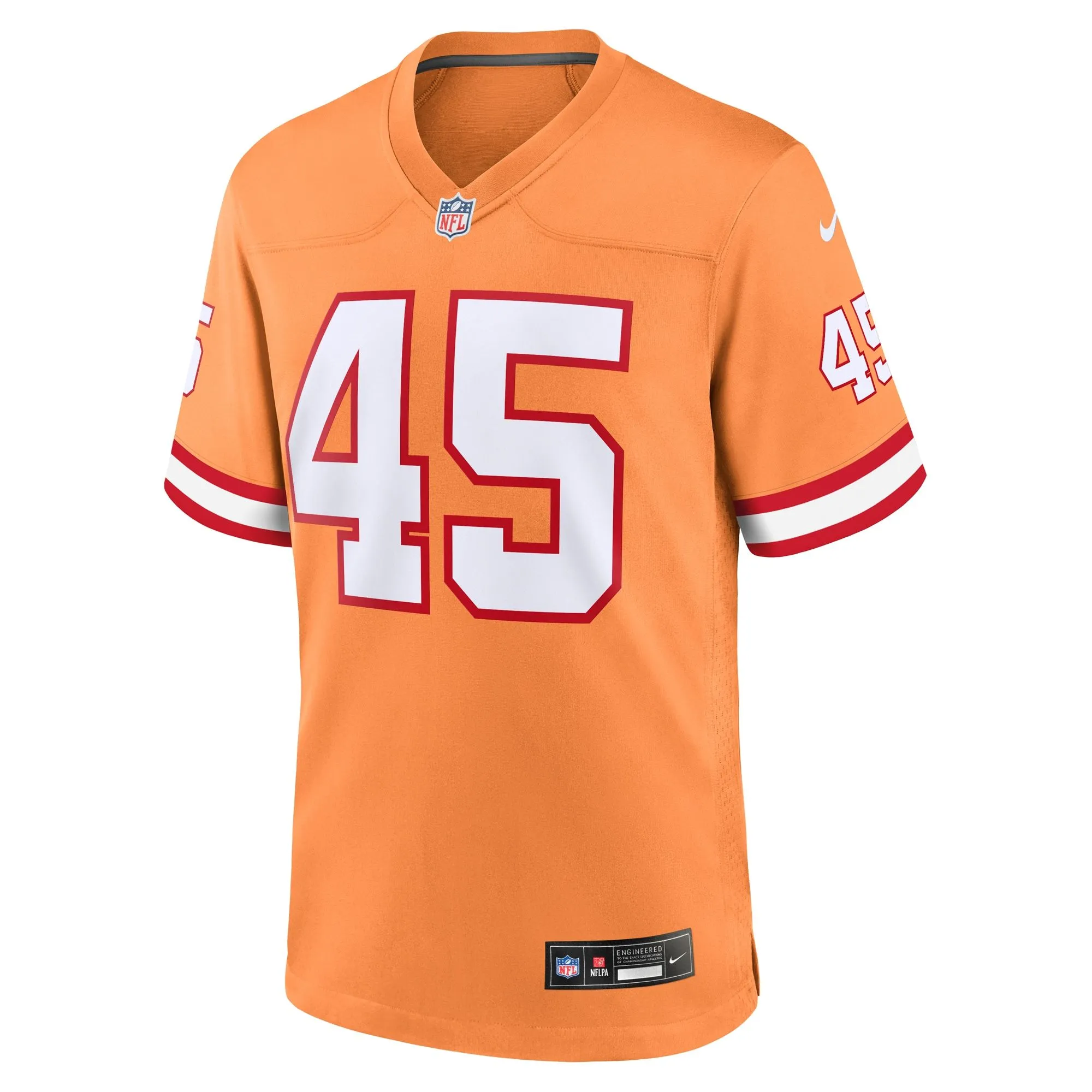 Devin White Tampa Bay Buccaneers  Throwback Game Jersey - Orange