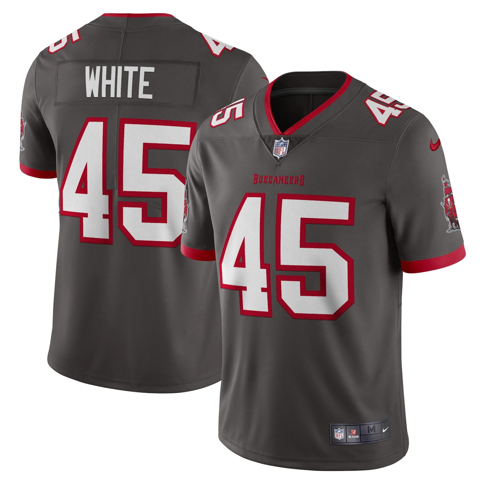 Devin White Tampa Bay Buccaneers  Vapor Limited Jersey - Pewter