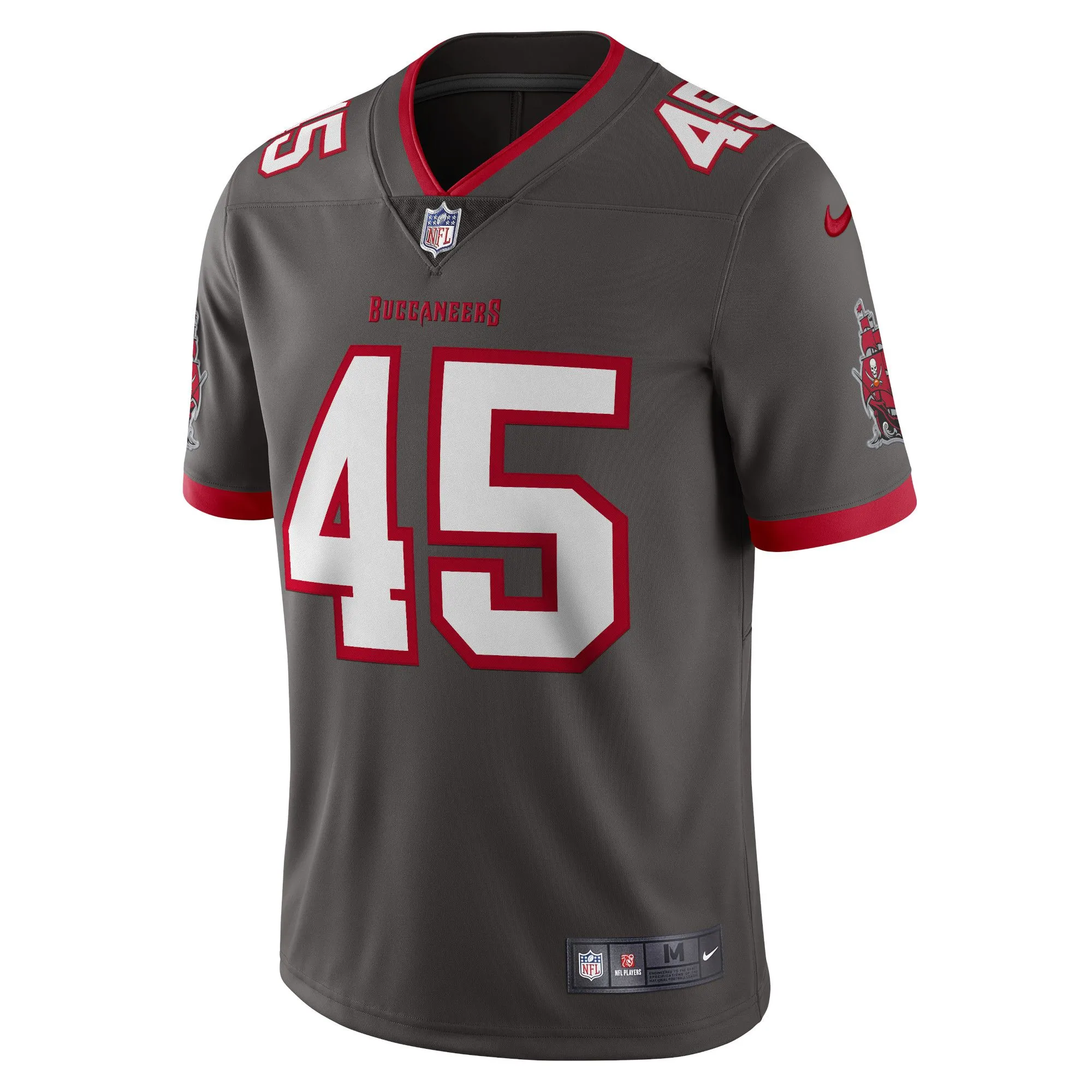 Devin White Tampa Bay Buccaneers  Vapor Limited Jersey - Pewter