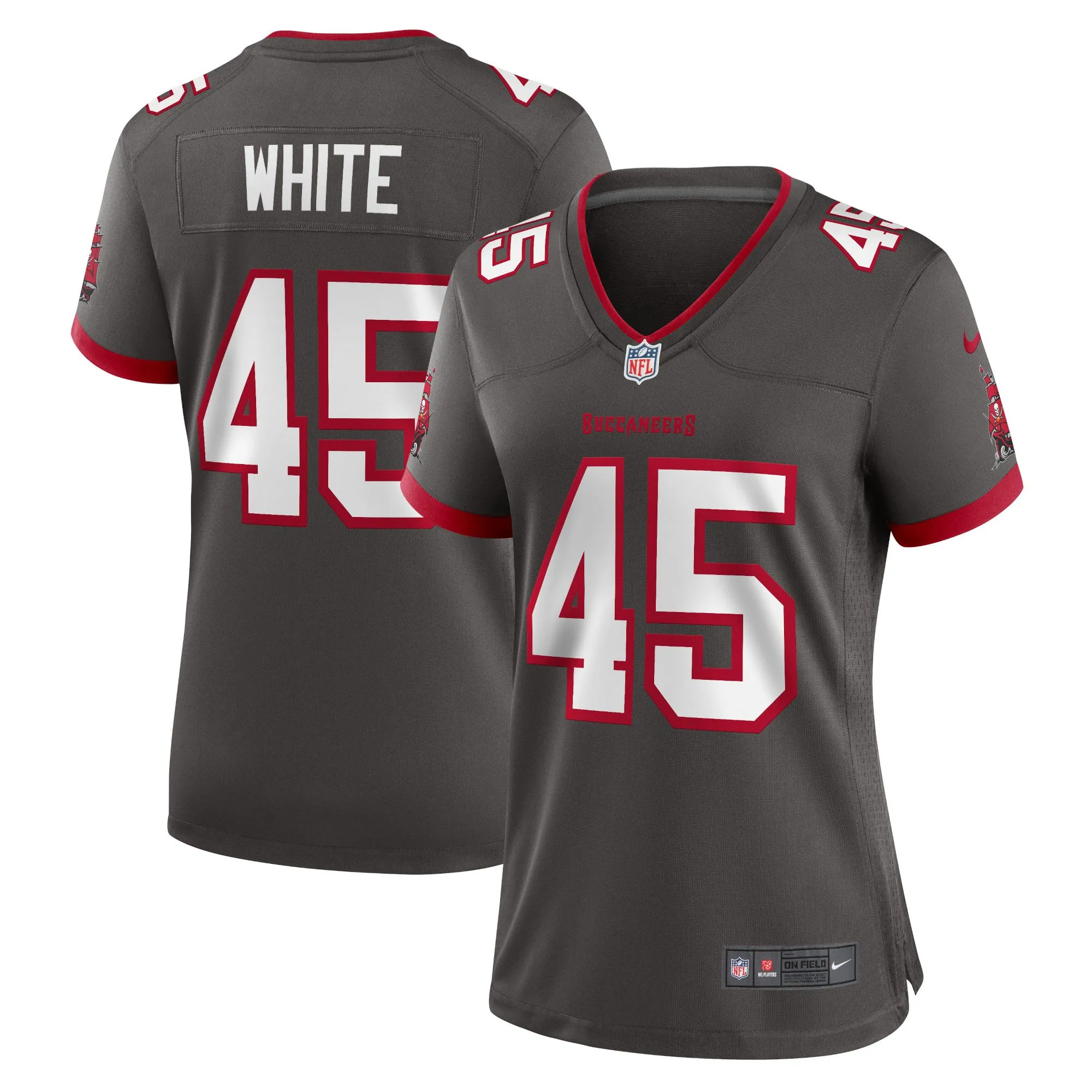 Devin White Tampa Bay Buccaneers  Women's Game Jersey - Pewter