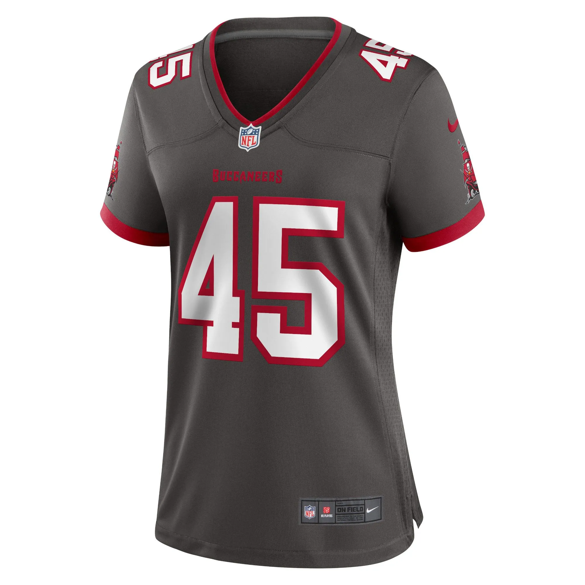 Devin White Tampa Bay Buccaneers  Women's Game Jersey - Pewter