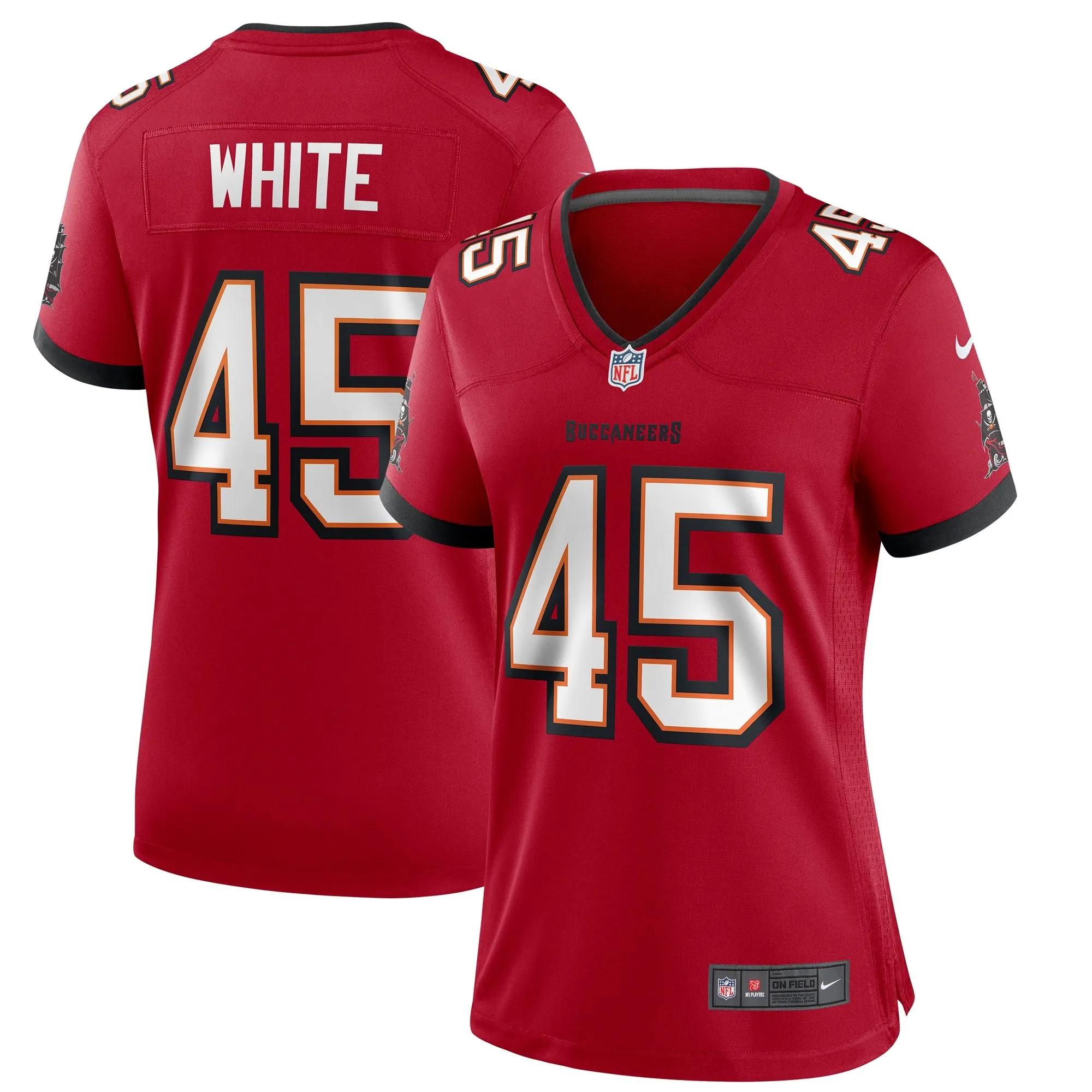 Devin White Tampa Bay Buccaneers  Women's Game Player Jersey - Red