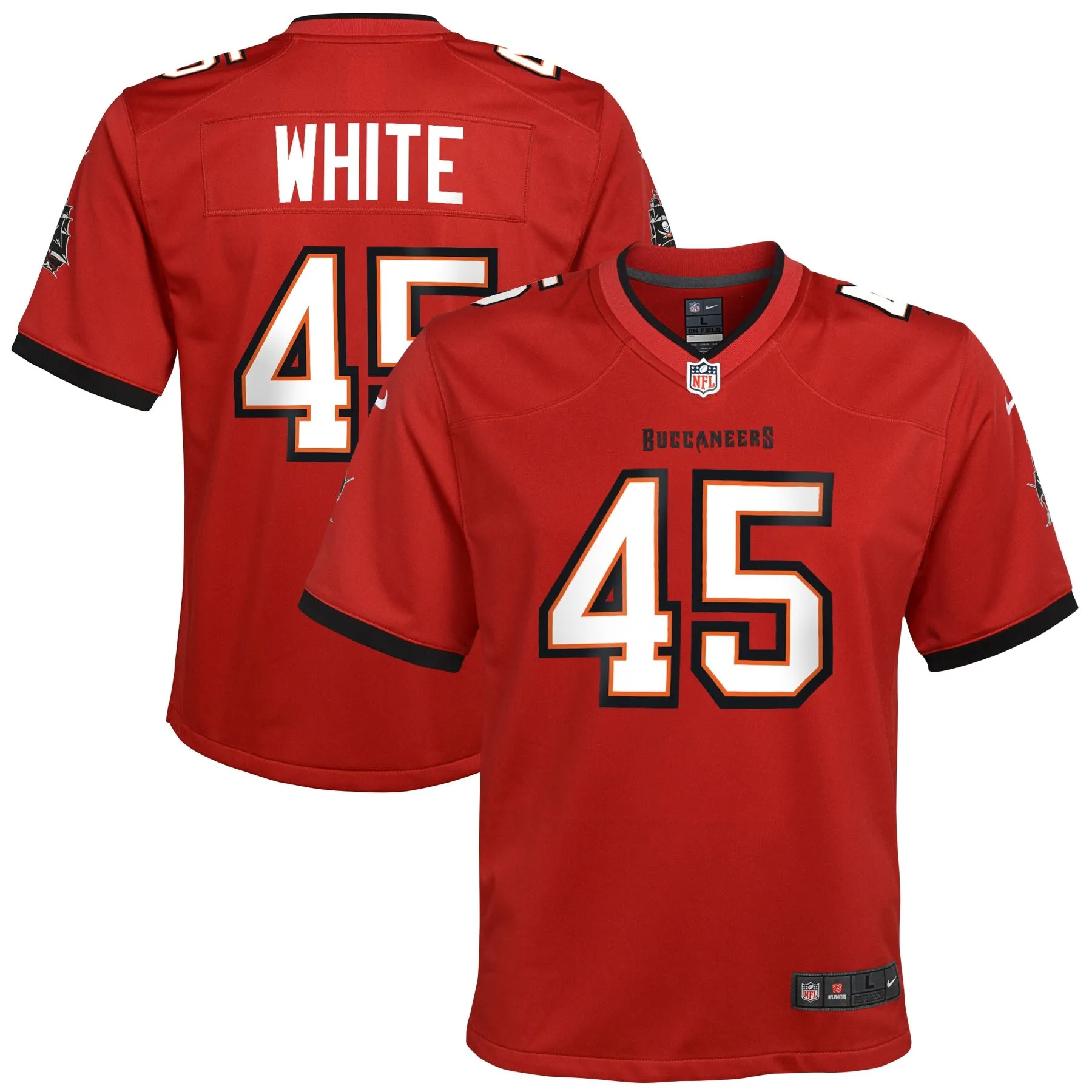 Devin White Tampa Bay Buccaneers  Youth Game Jersey - Red