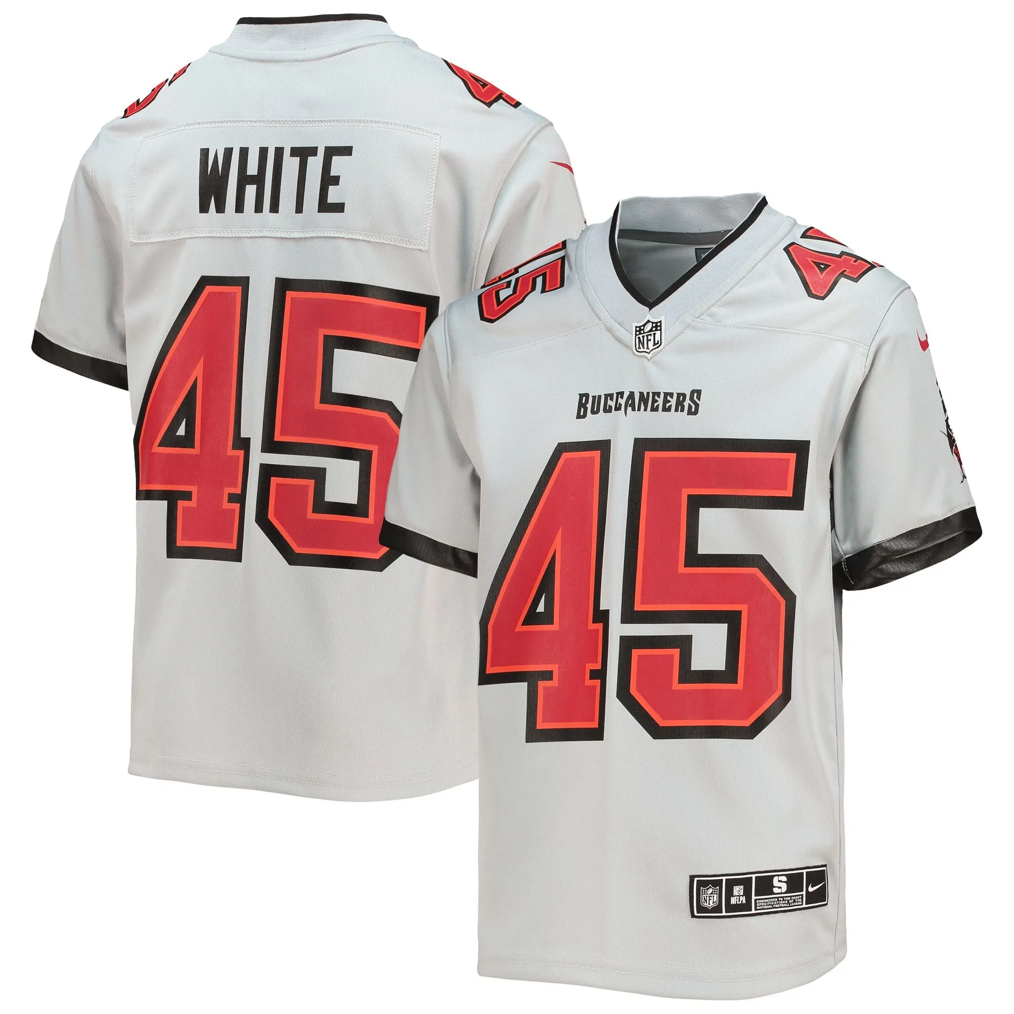 Devin White Tampa Bay Buccaneers  Youth Inverted Team Game Jersey - Gray