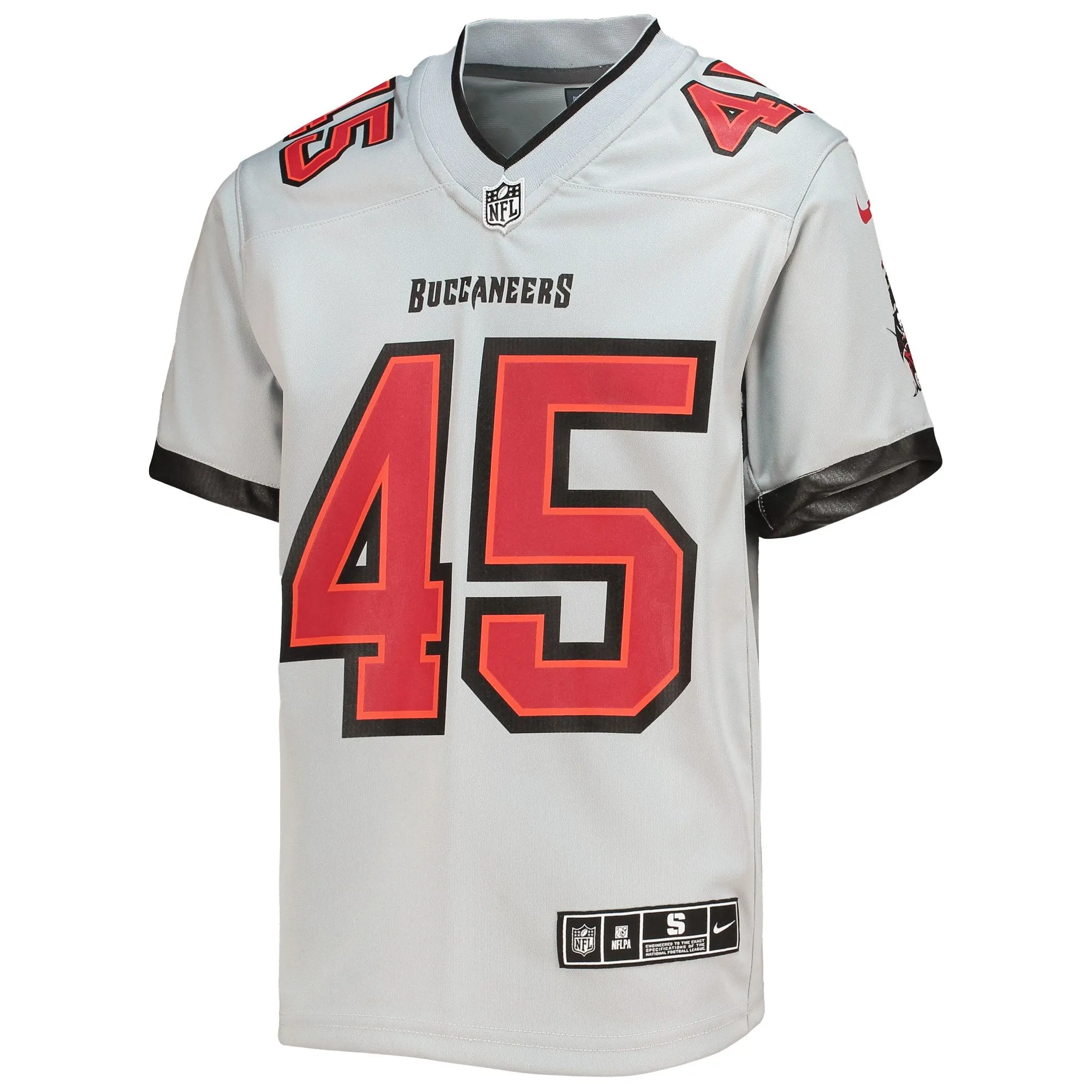 Devin White Tampa Bay Buccaneers  Youth Inverted Team Game Jersey - Gray