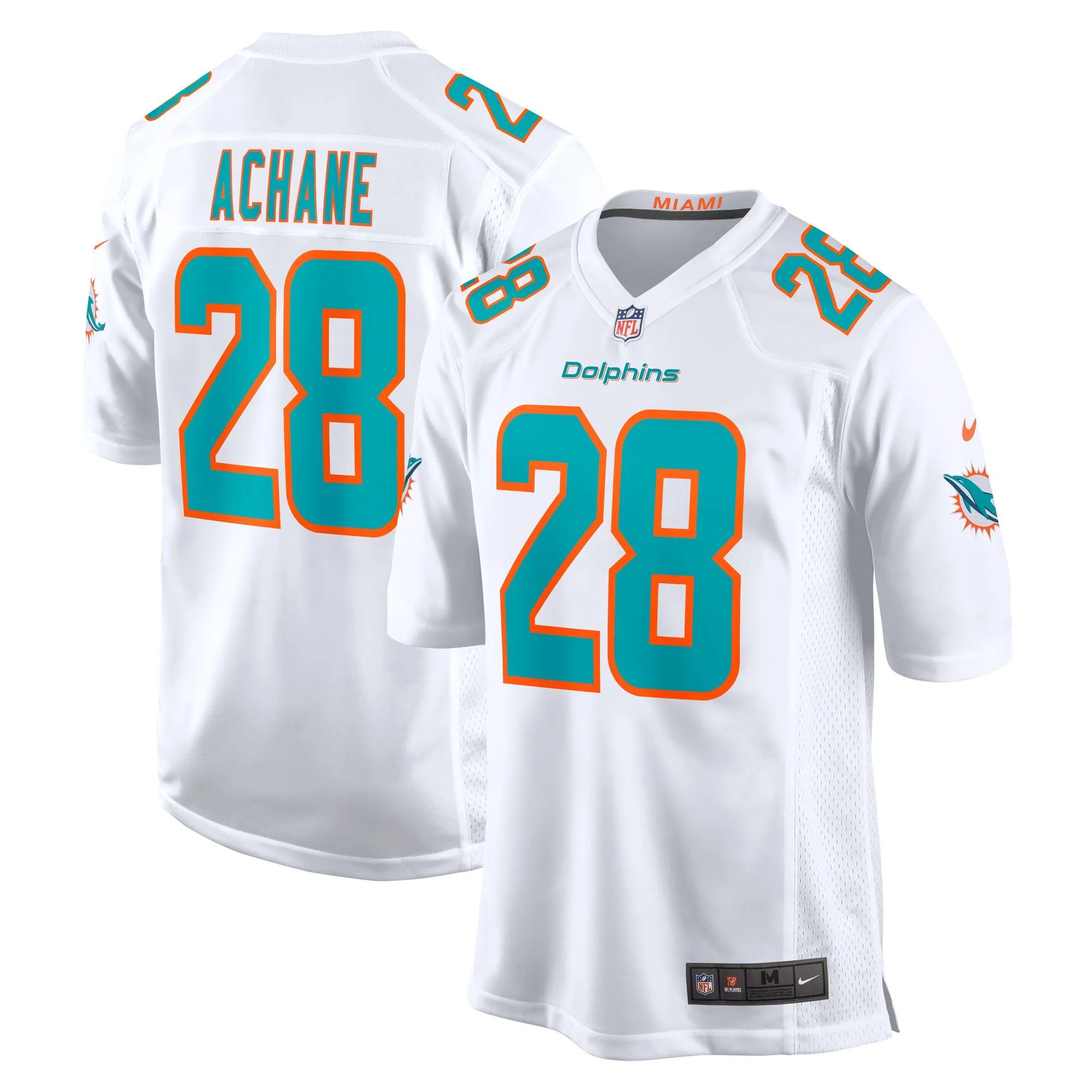 Devon Achane Miami Dolphins  Player Game Jersey - White