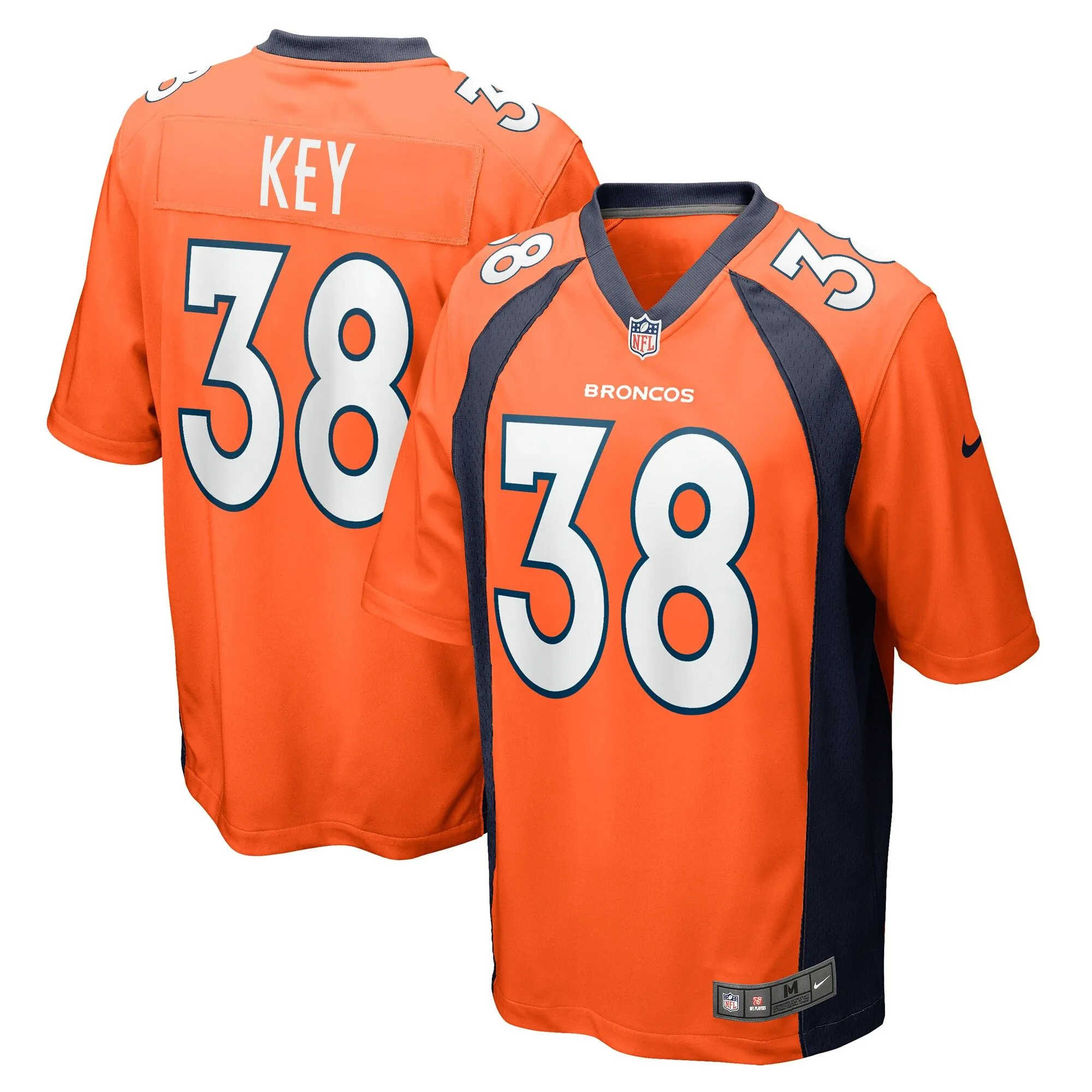 Devon Key Denver Broncos  Team Game Jersey -  Orange