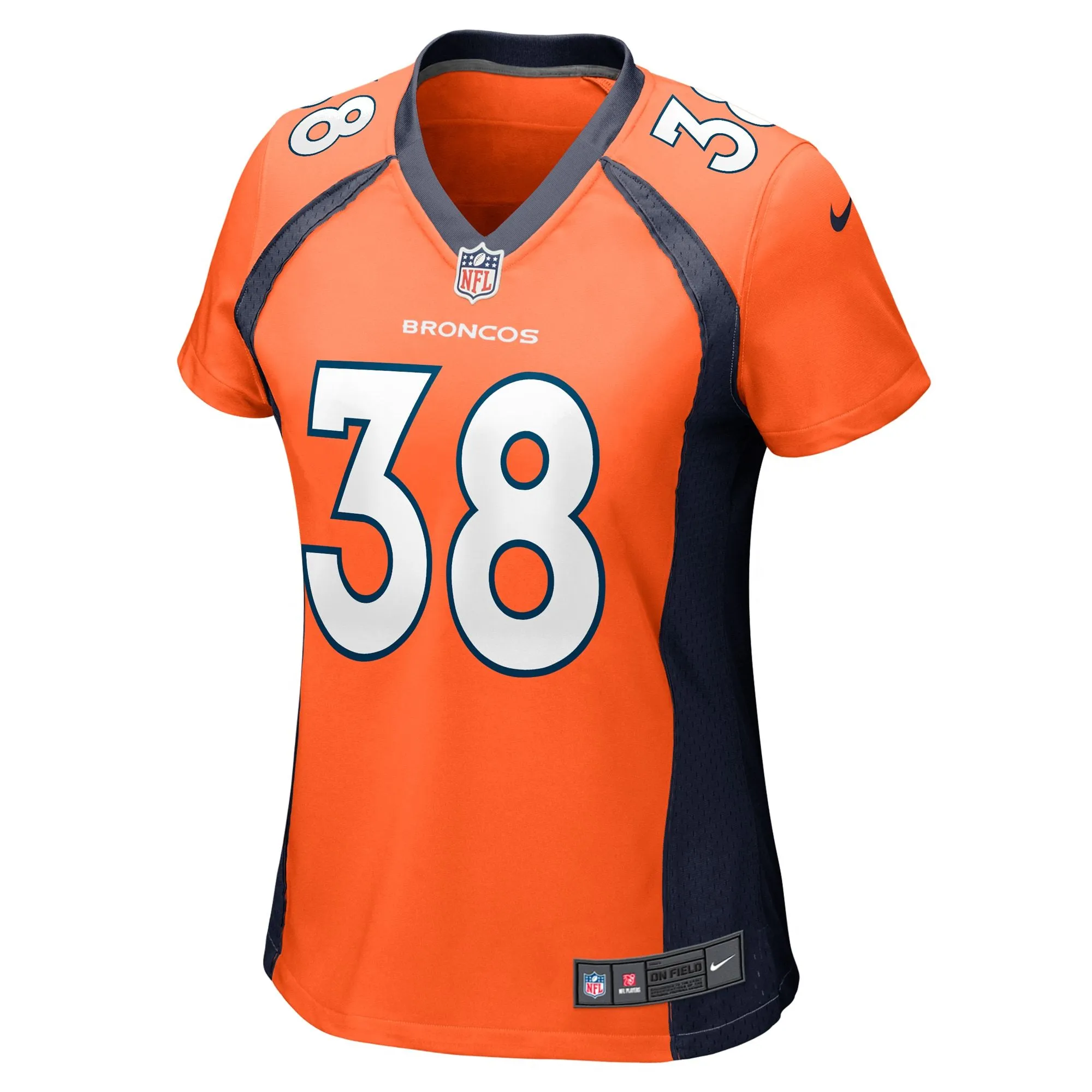 Devon Key Denver Broncos  Women's Team Game Jersey -  Orange