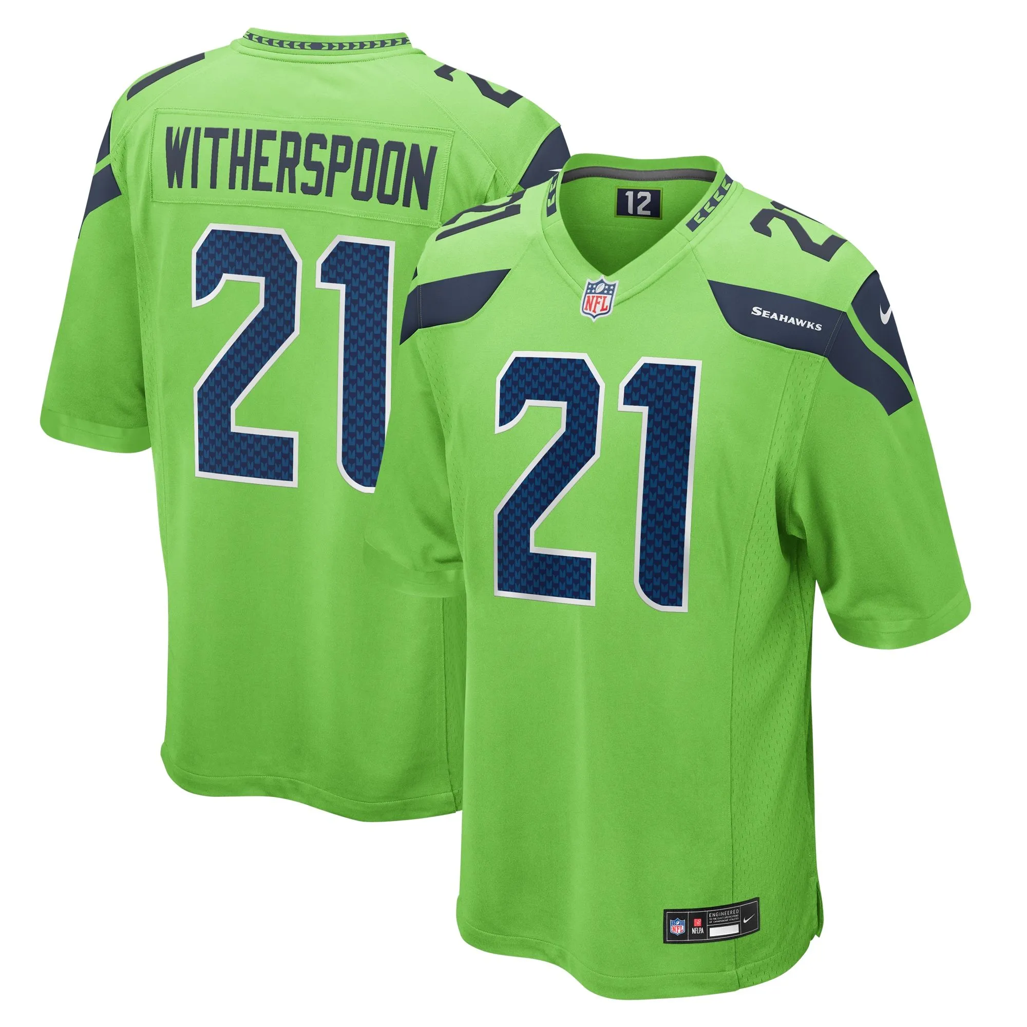 Devon Witherspoon Seattle Seahawks   Game Jersey - Neon Green