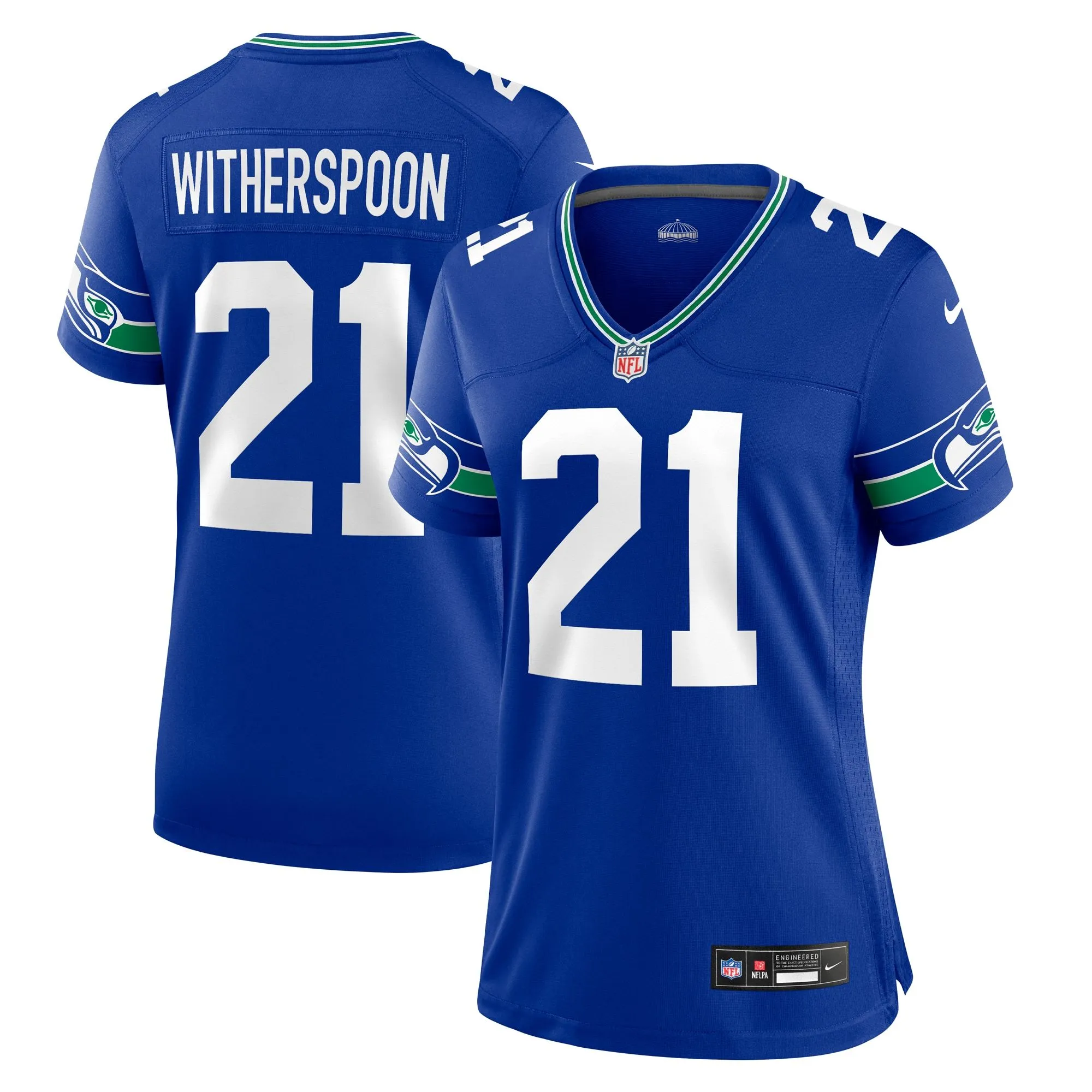 Devon Witherspoon Seattle Seahawks  Women's Throwback Player Game Jersey - Royal