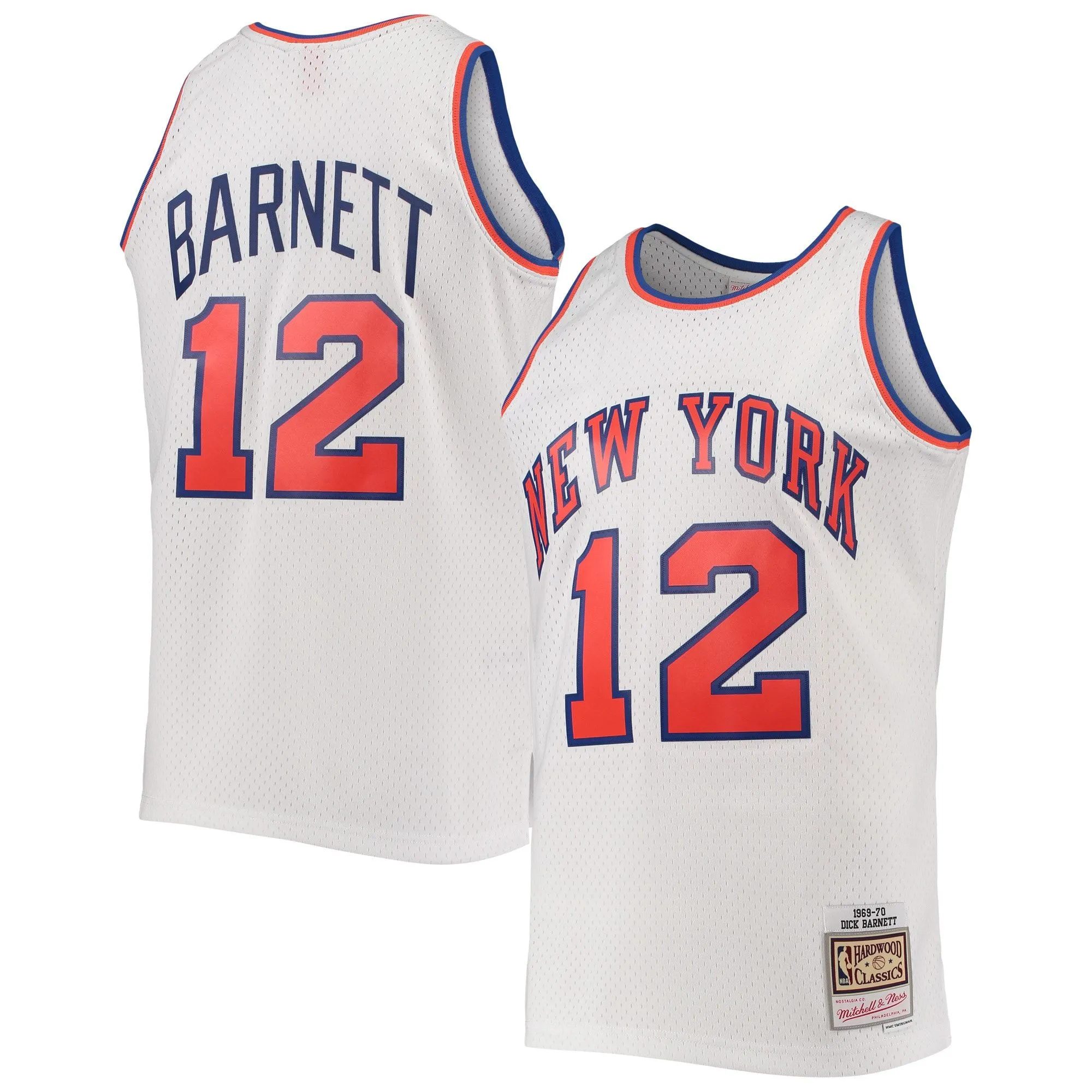 Dick Barnett New York Knicks Mitchell & Ness 1969/70 Hardwood Classics Swingman Jersey - White