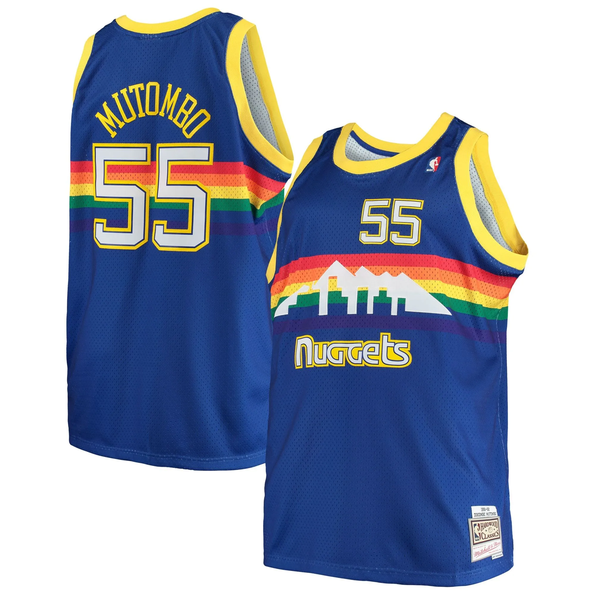 Dikembe Mutombo Denver Nuggets Mitchell & Ness 1991/92 Big & Tall Hardwood Classics Swingman Jersey - Royal