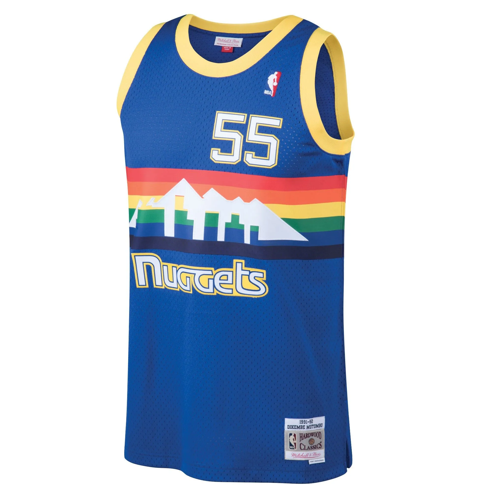 Dikembe Mutombo Denver Nuggets Mitchell & Ness 1991/92 Hardwood Classics Swingman Jersey - Blue