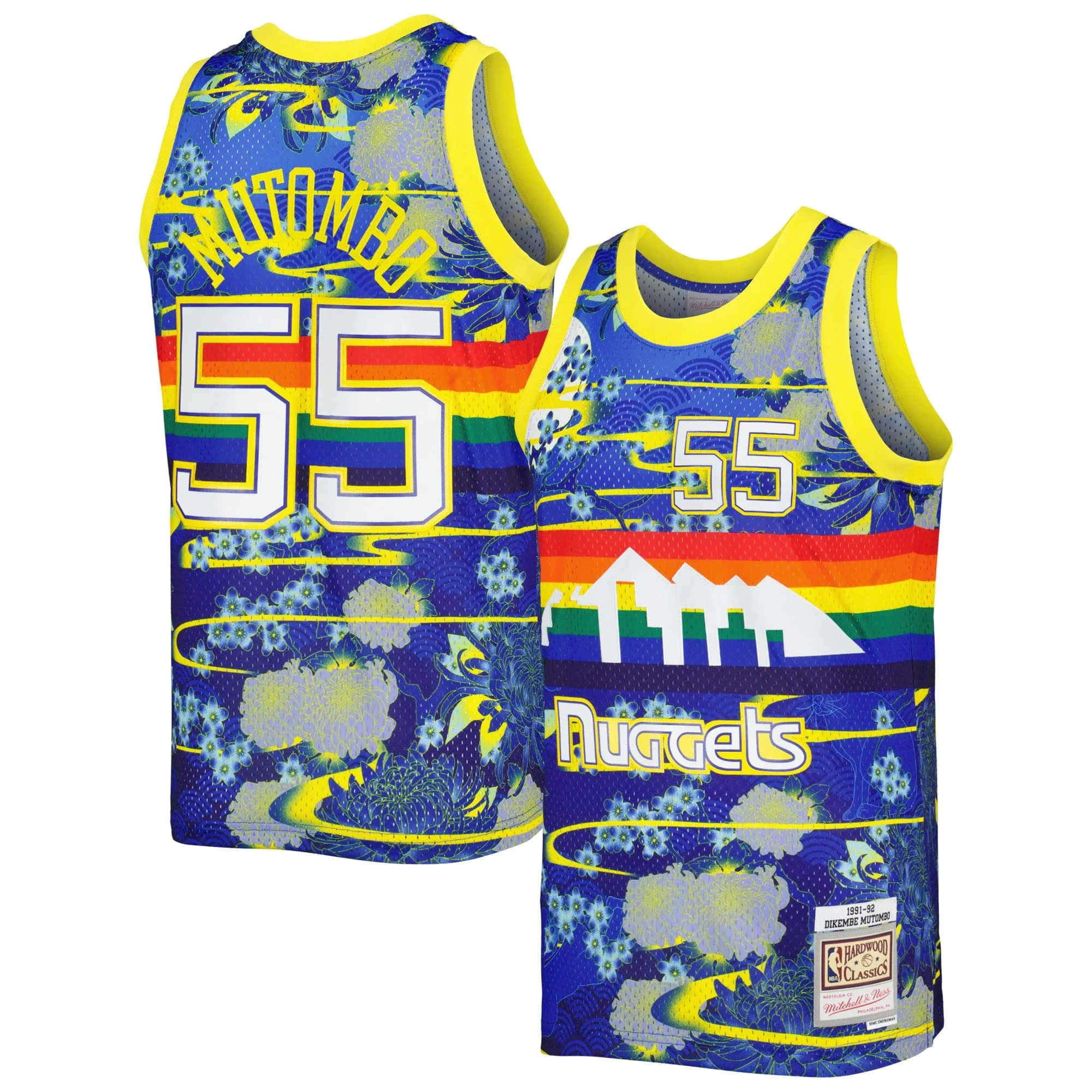 Dikembe Mutombo Denver Nuggets Mitchell & Ness Hardwood Classics Lunar New Year Swingman Jersey - Blue