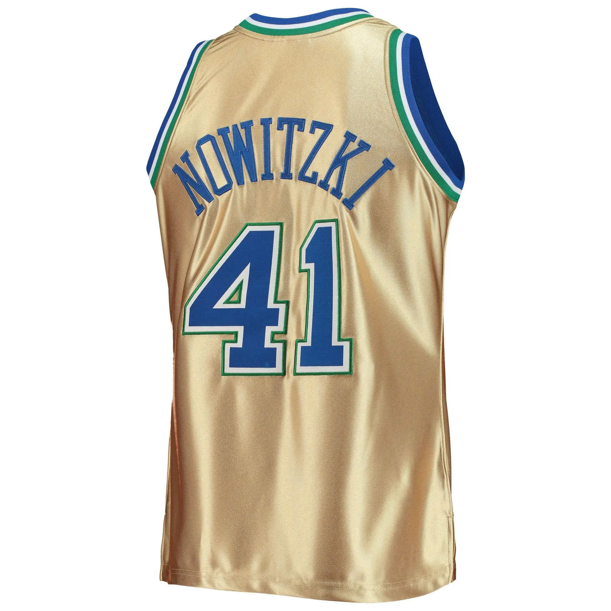 Dirk Nowitzki Dallas Mavericks Mitchell & Ness 75th Anniversary 1998/99 Hardwood Classics Swingman Jersey - Gold