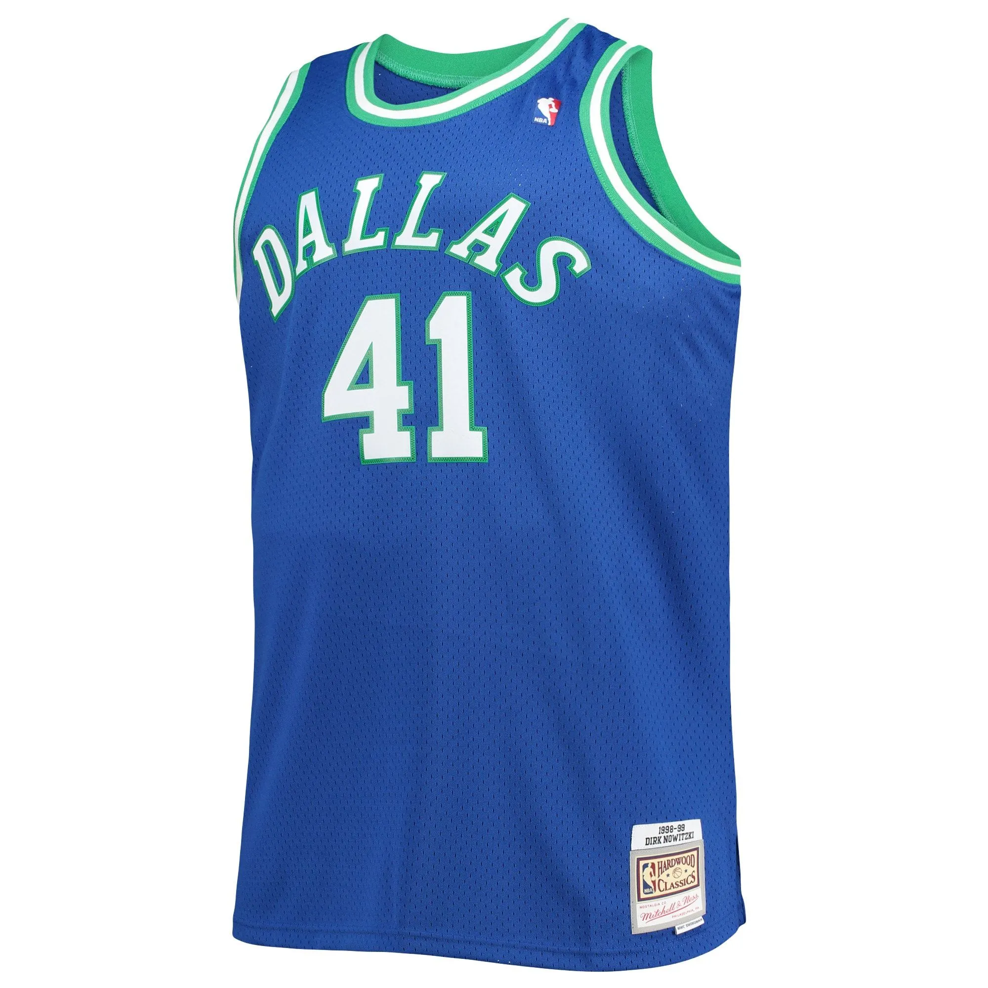 Dirk Nowitzki Dallas Mavericks Mitchell & Ness Big & Tall 1998/99 Hardwood Classics Swingman Jersey - Blue