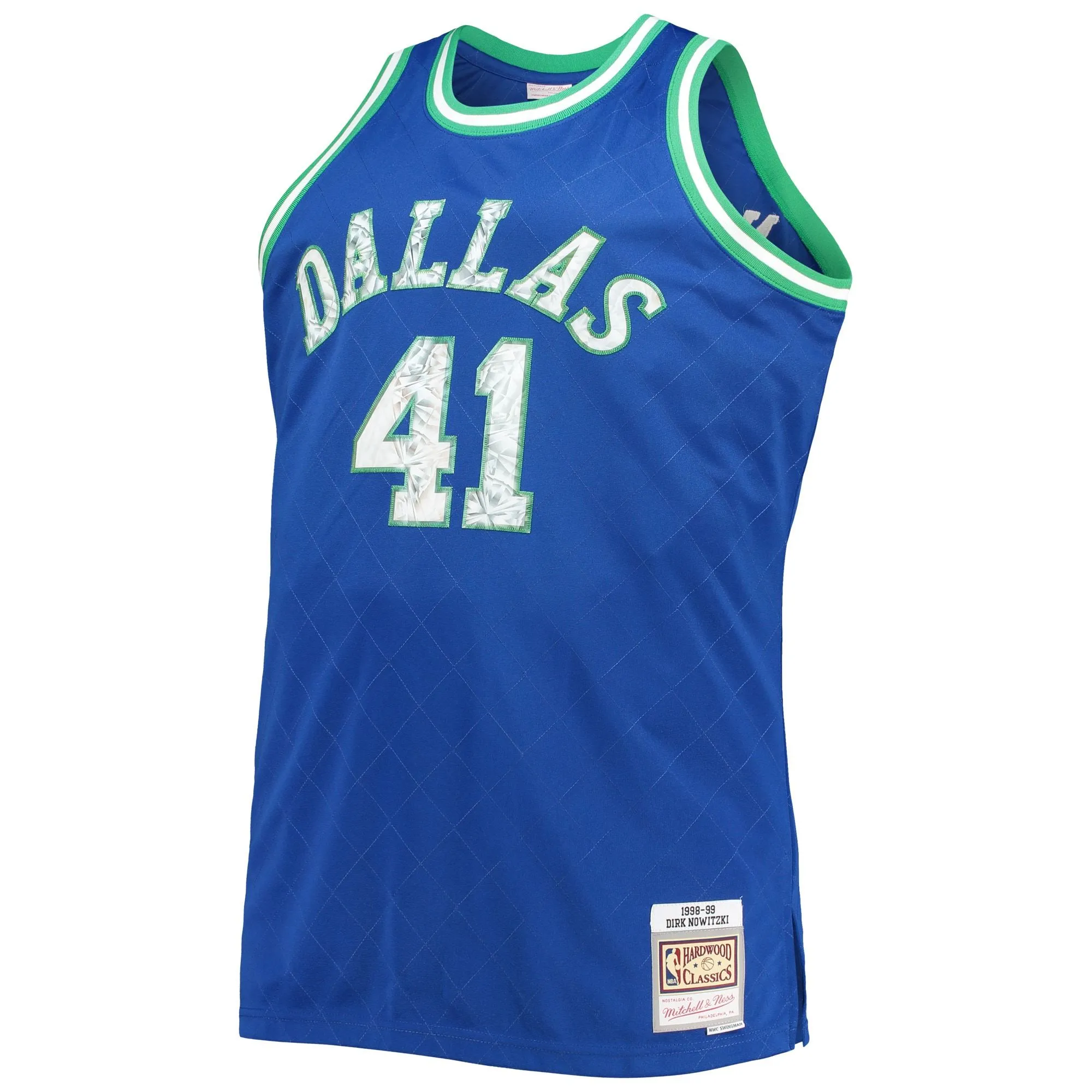 Dirk Nowitzki Dallas Mavericks Mitchell & Ness Big & Tall 1998/99 NBA 75th Anniversary Diamond Swingman Jersey - Blue