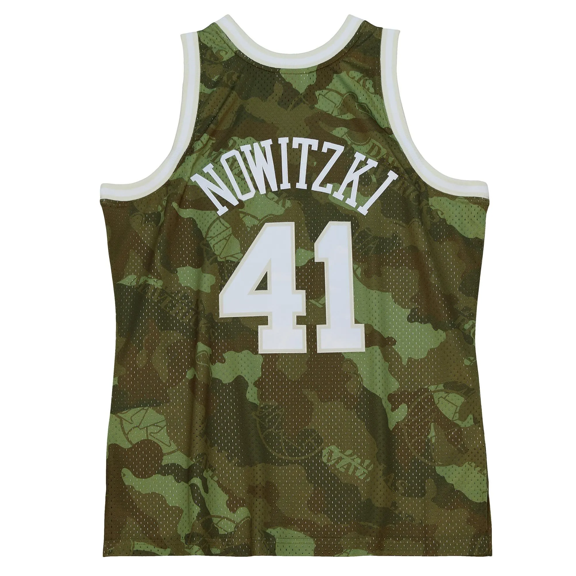 Dirk Nowitzki Dallas Mavericks Mitchell & Ness Hardwood Classics 1998/99 Ghost Green Swingman Jersey - Camo