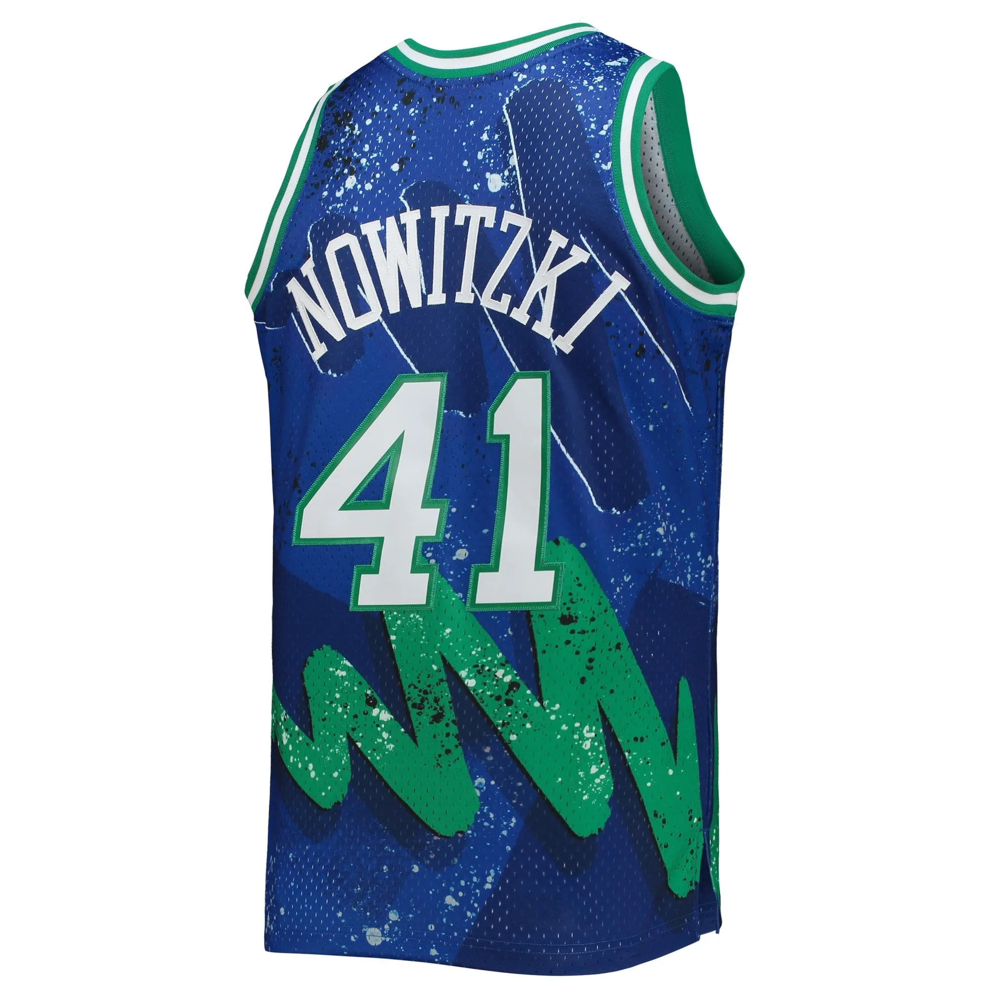 Dirk Nowitzki Dallas Mavericks Mitchell & Ness Hardwood Classics 1998/99 Hyper Hoops Swingman Jersey - Blue