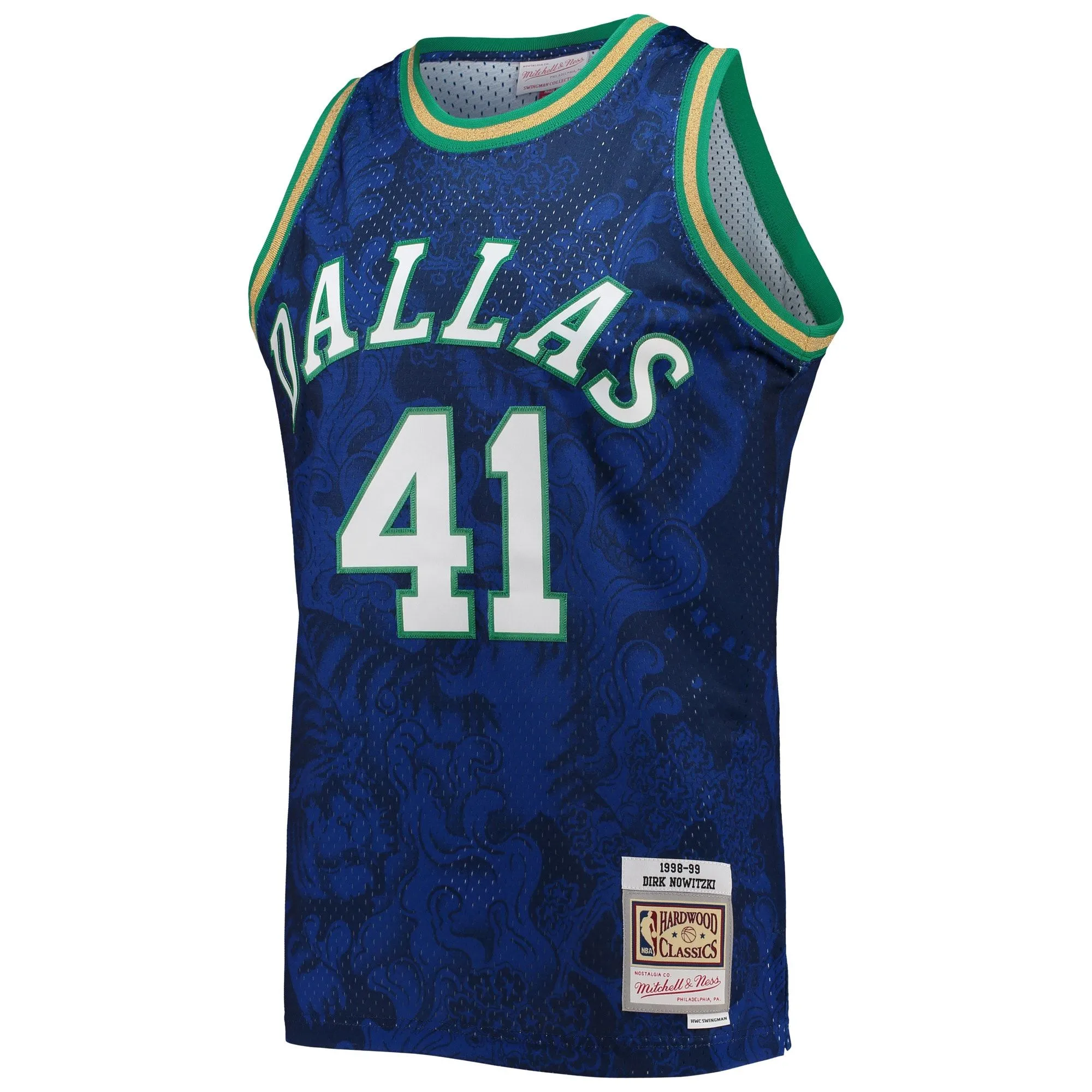 Dirk Nowitzki Dallas Mavericks Mitchell & Ness Hardwood Classics 1998/99 Lunar New Year Swingman Jersey - Blue