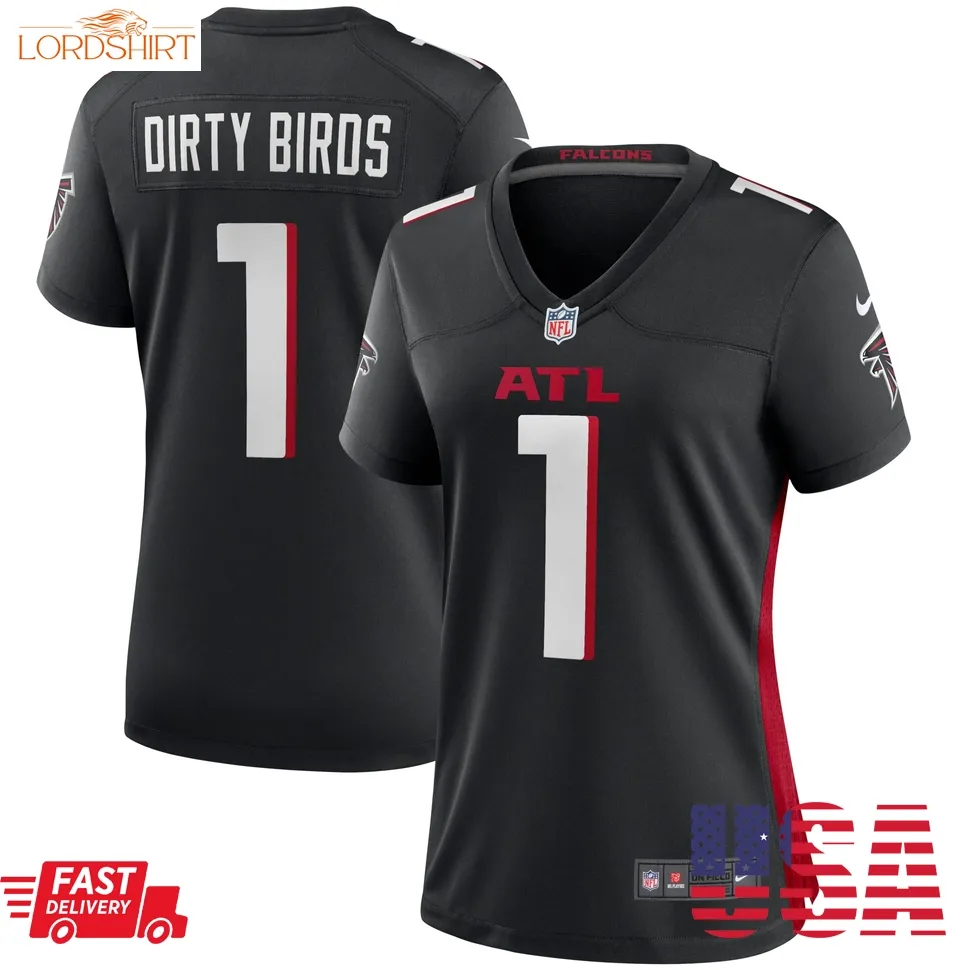 Dirty Birds Atlanta Falcons  Women's Game Jersey   Black