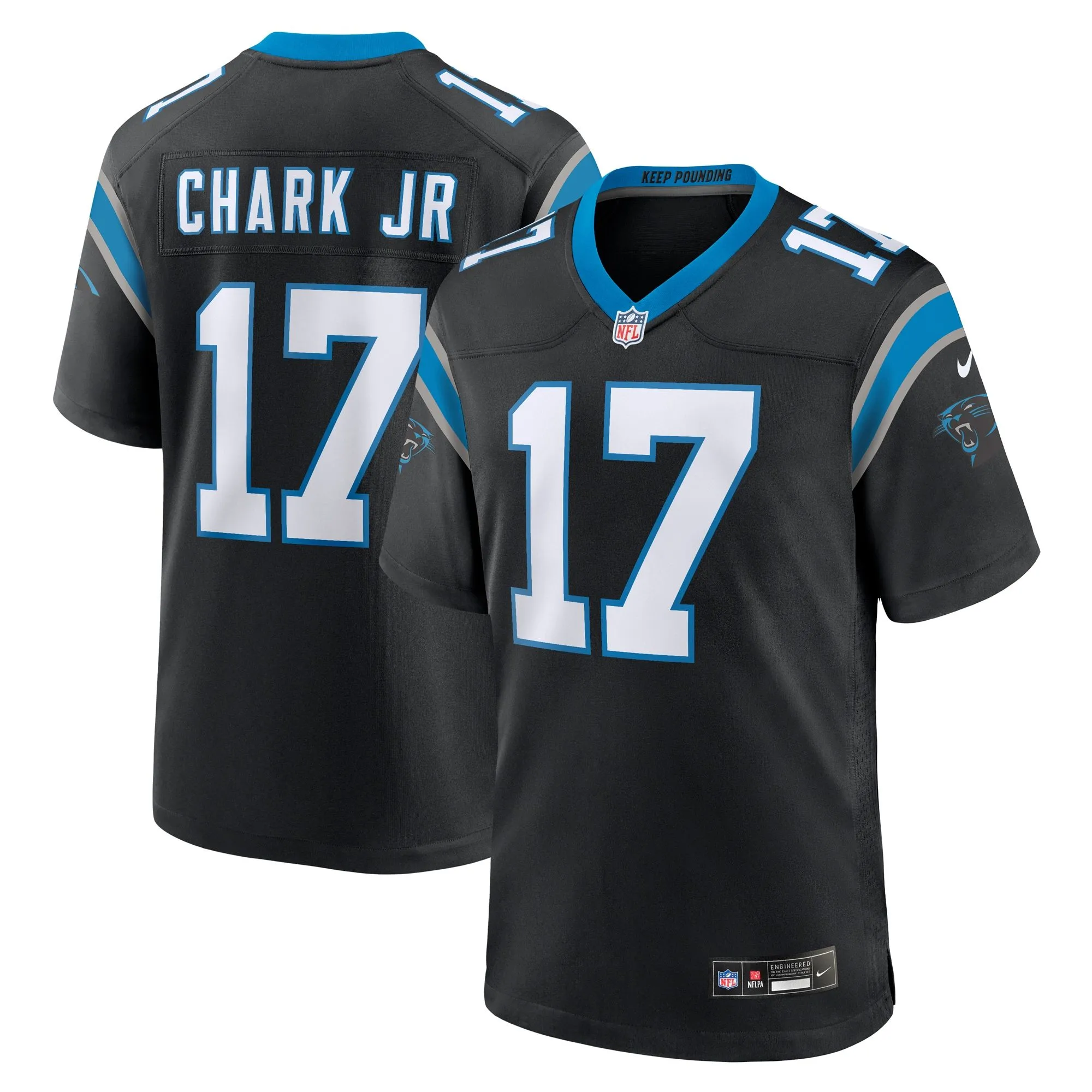 DJ Chark Jr. Carolina Panthers  Game Jersey - Black