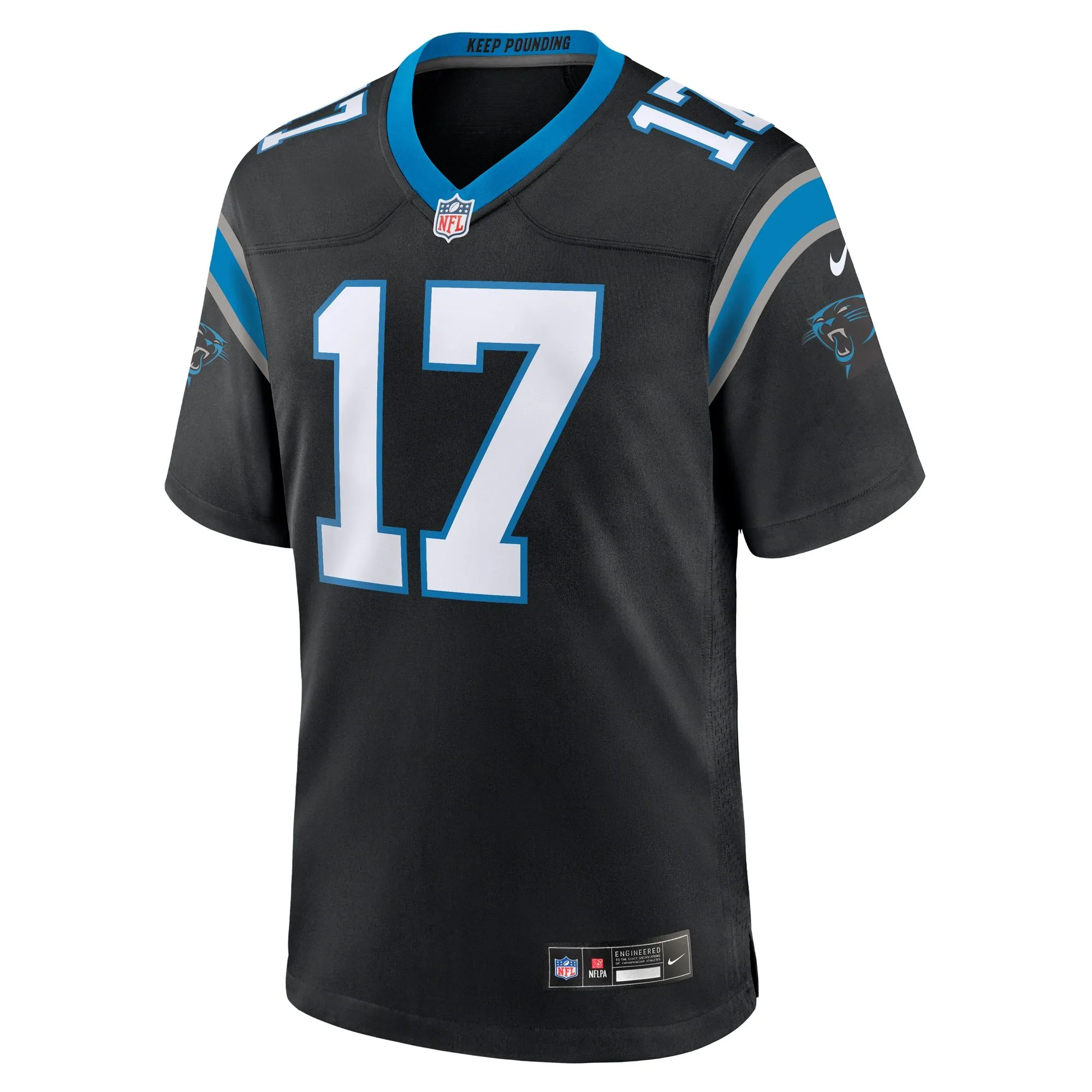 DJ Chark Jr. Carolina Panthers  Game Jersey - Black