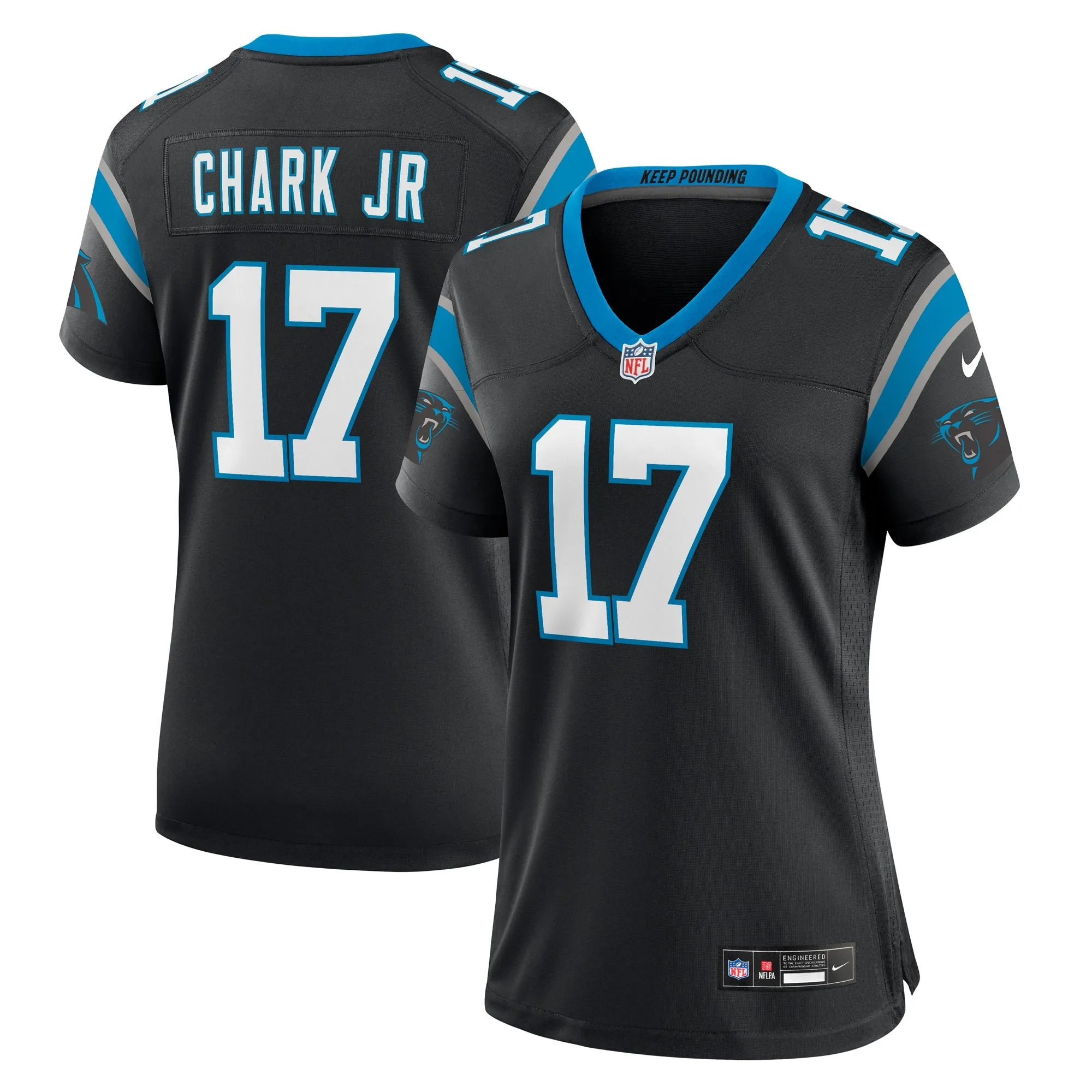 DJ Chark Jr. Carolina Panthers  Women's Game Jersey - Black