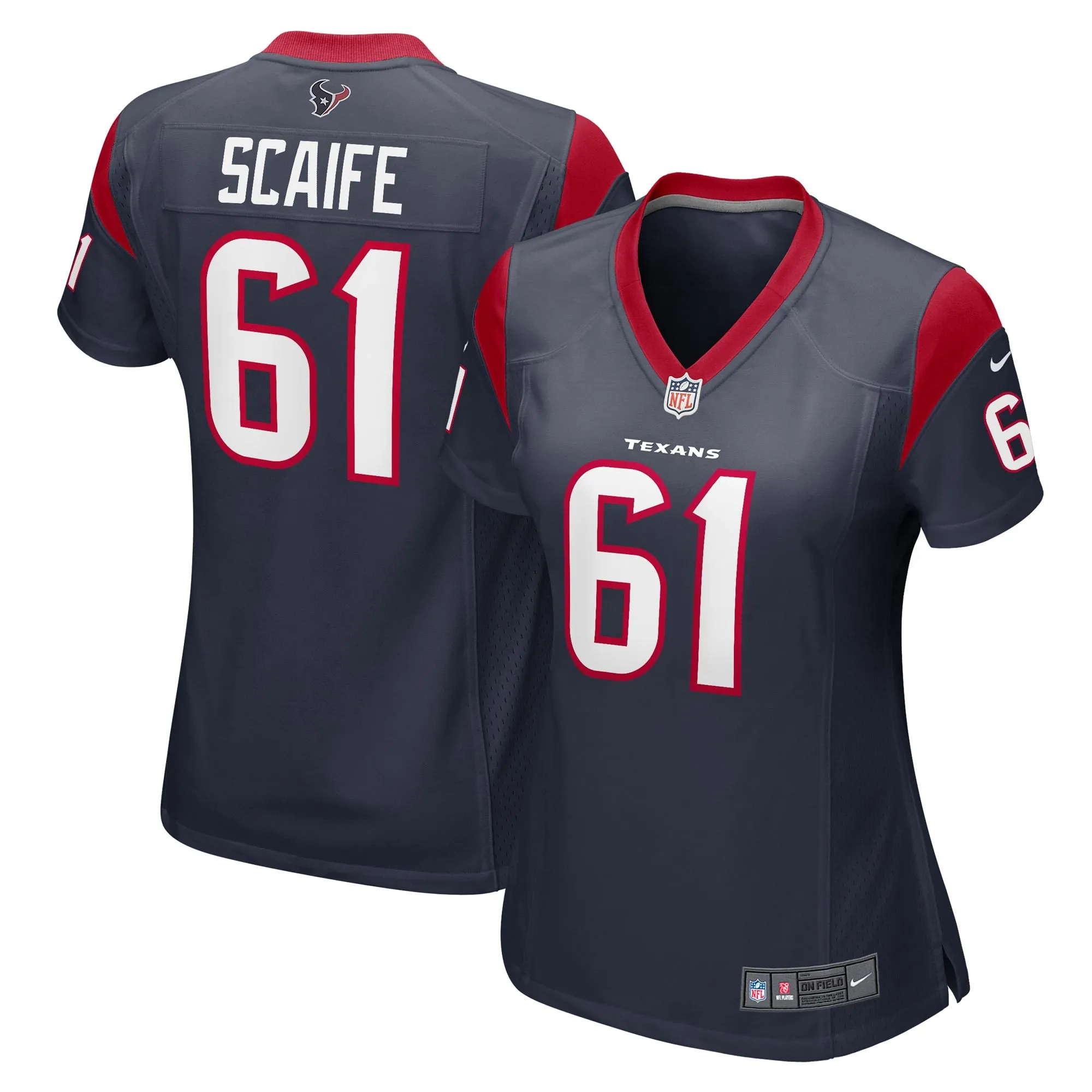 DJ Scaife Jr Houston Texans  Women's Team Game Jersey -  Navy