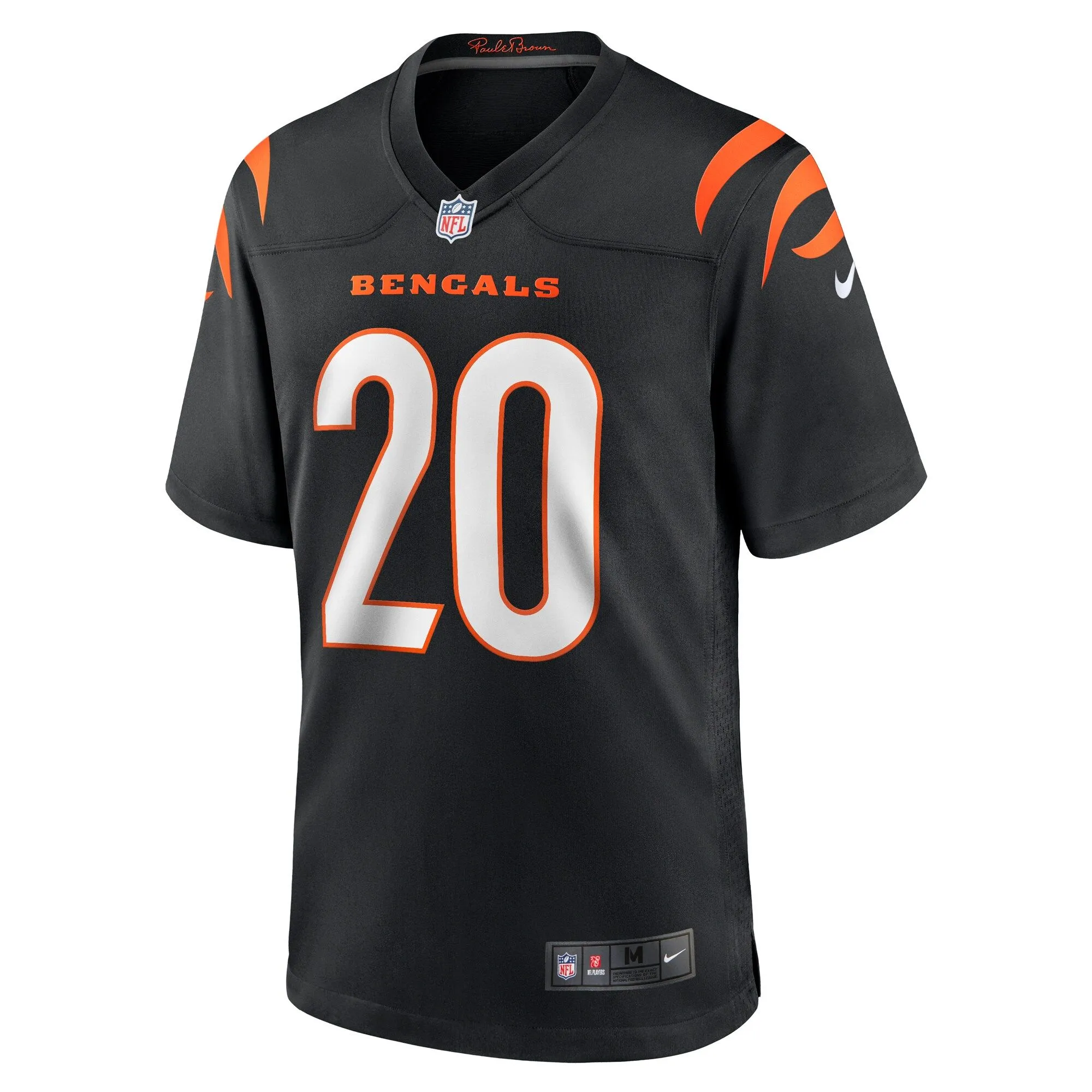 DJ Turner Cincinnati Bengals  Team Game Jersey -  Black