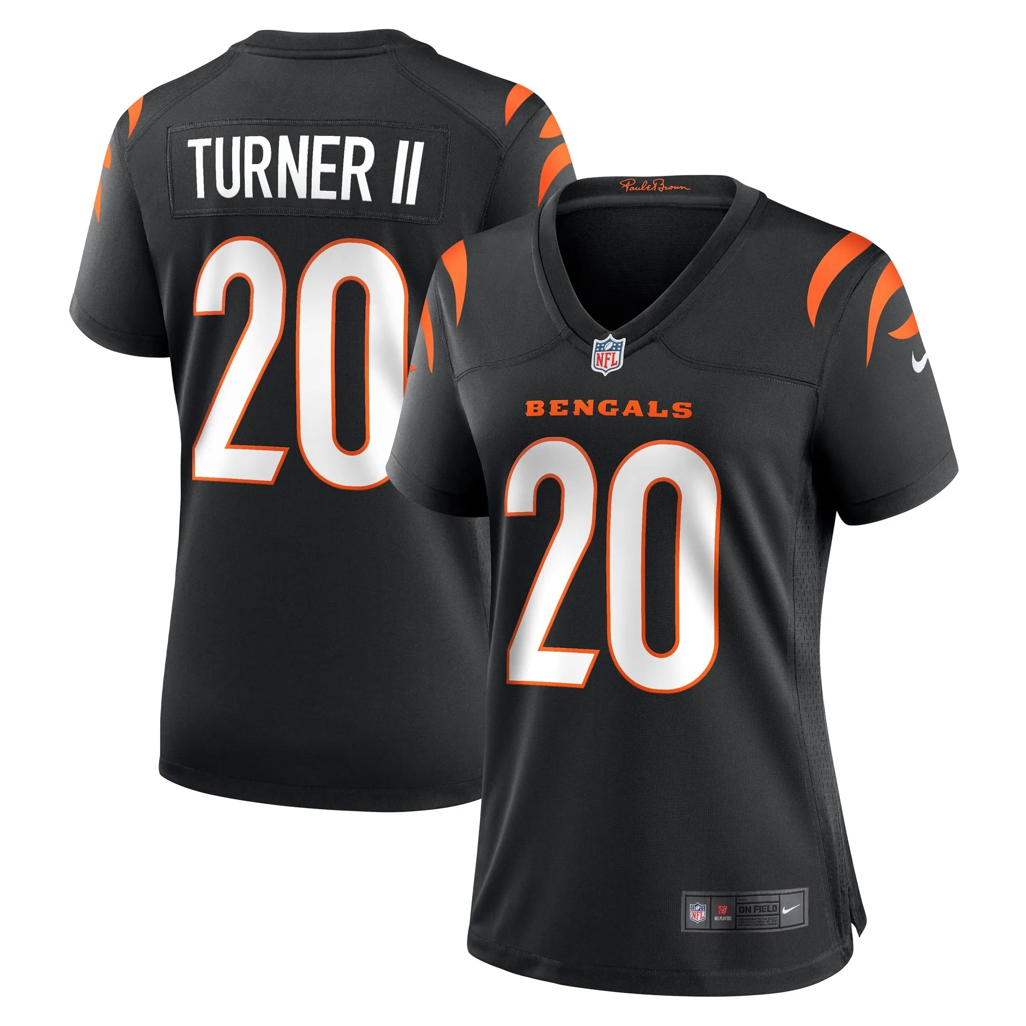 DJ Turner Cincinnati Bengals  Women's Team Game Jersey -  Black