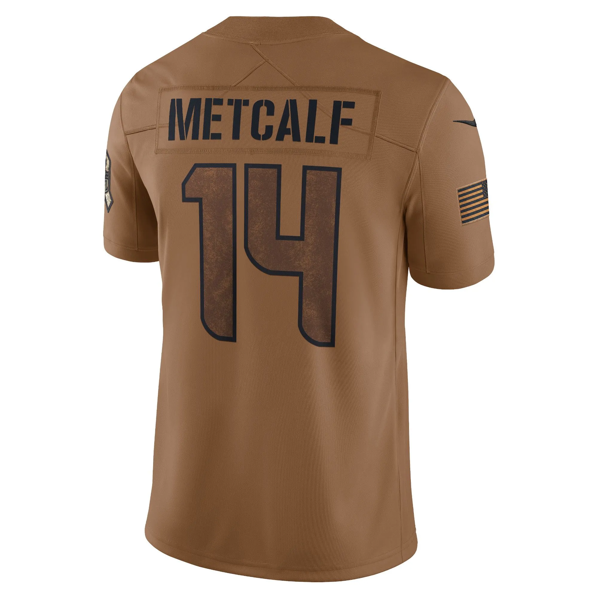 DK Metcalf Seattle Seahawks  2023 Salute To Service Limited Jersey - Brown