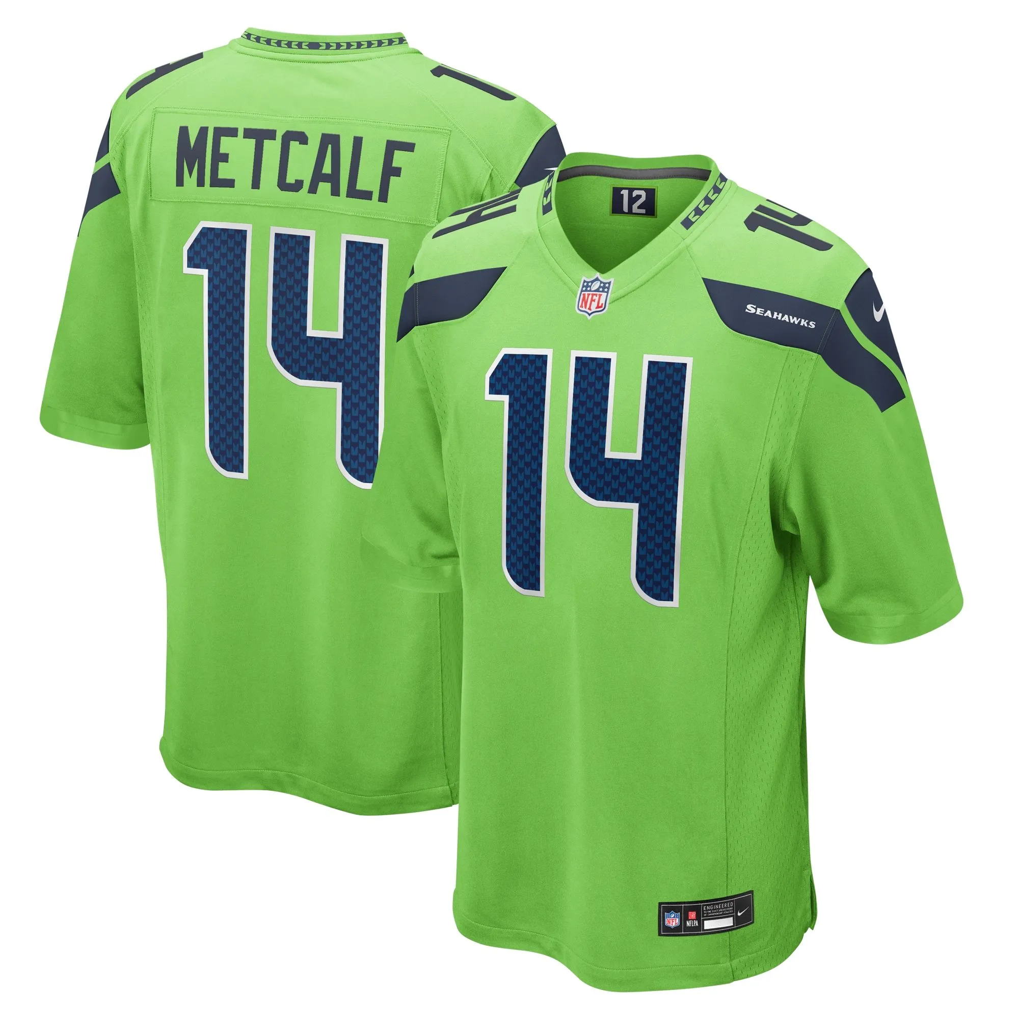 DK Metcalf Seattle Seahawks   Game Jersey - Neon Green