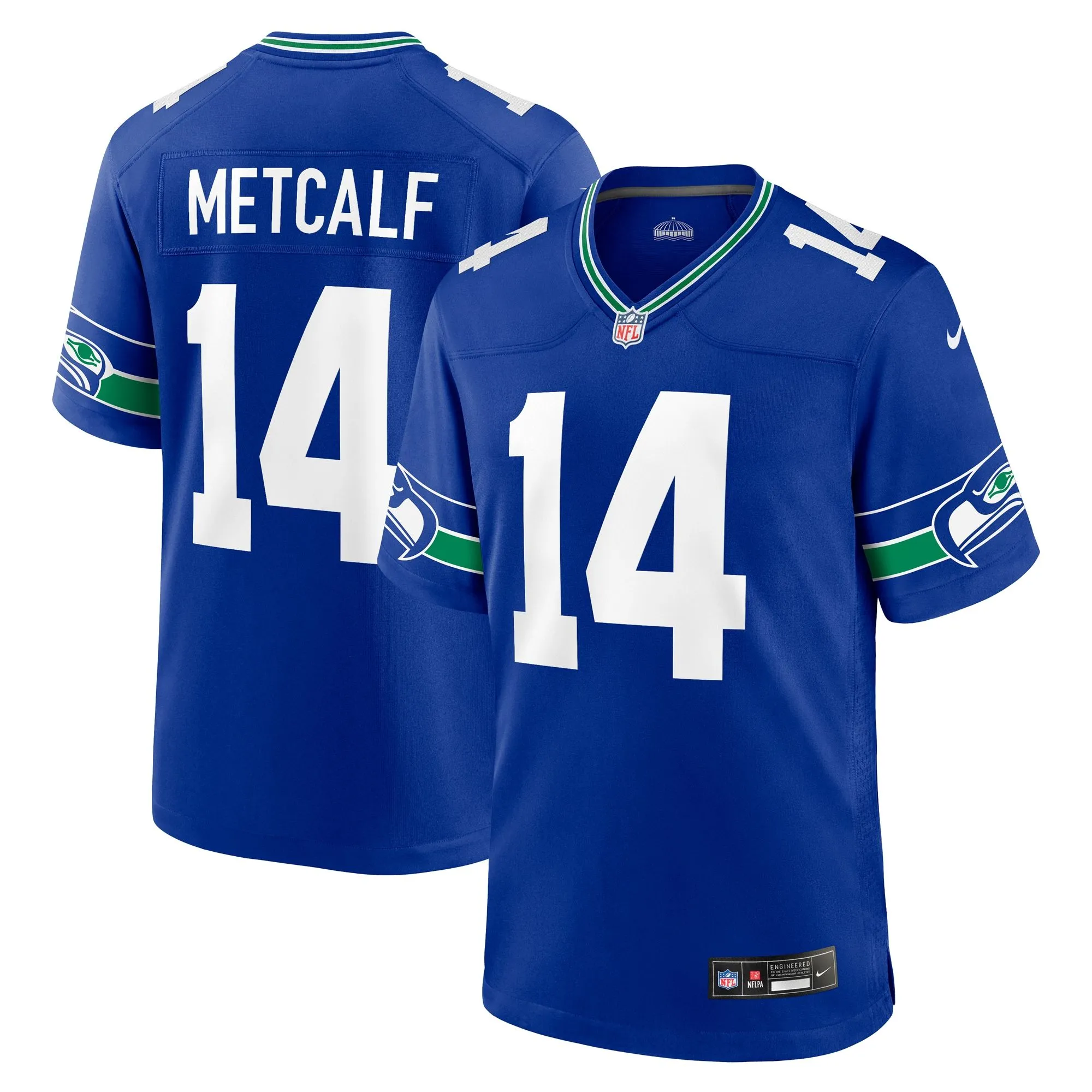 DK Metcalf Seattle Seahawks  Throwback Player Game Jersey - Royal